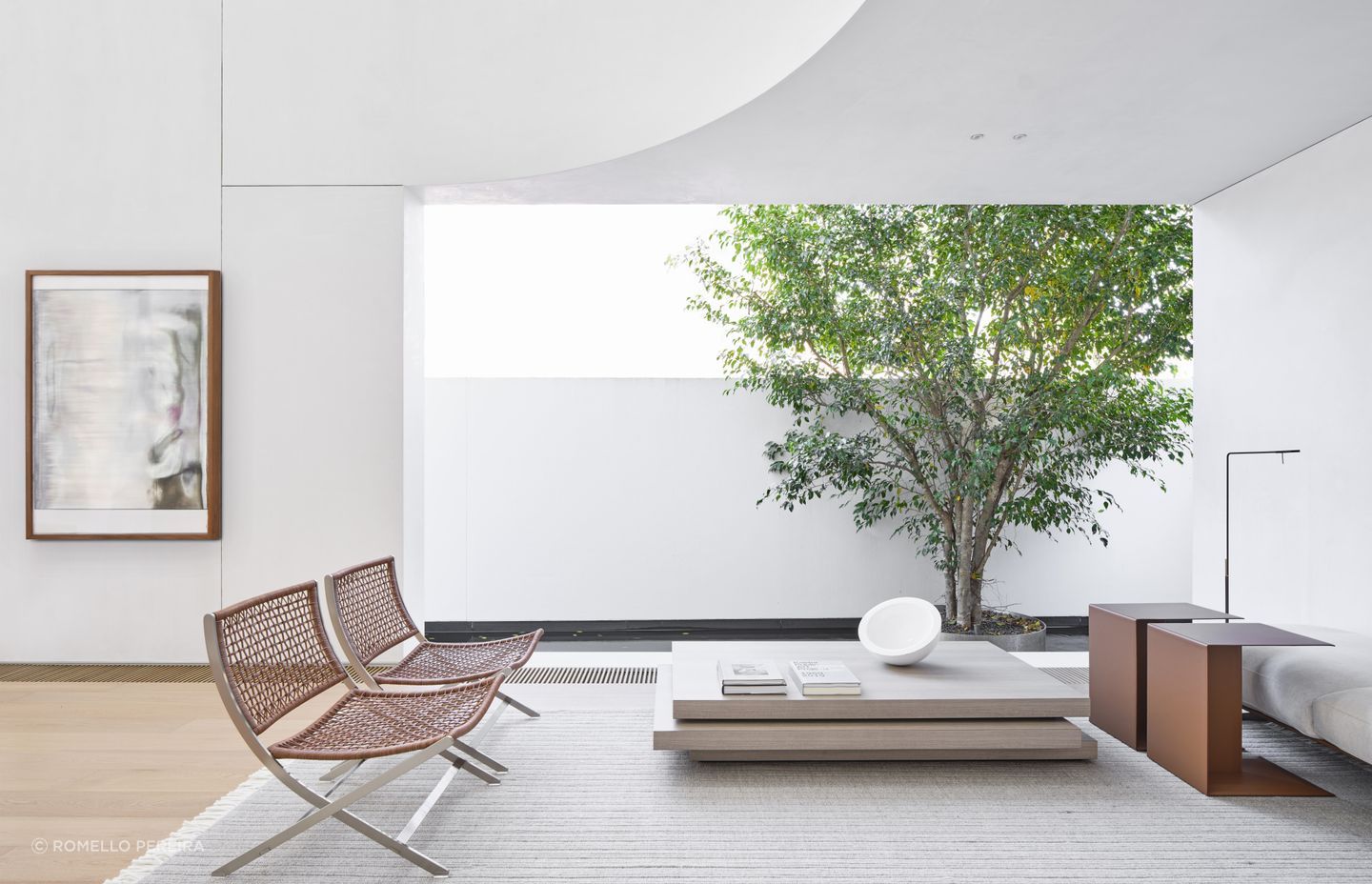 The new living space transitions seamlessly to the narrow pool at the rear of the property.