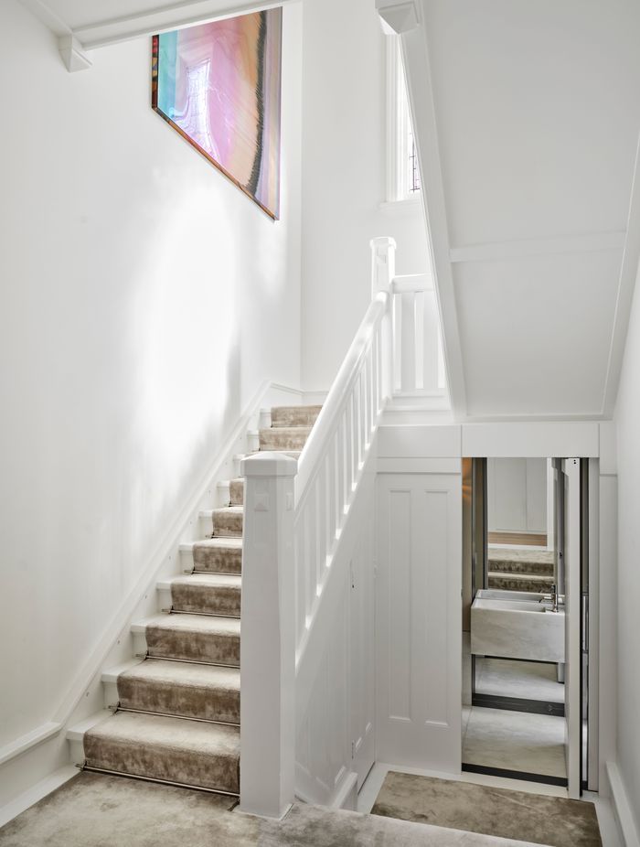 The home's original stairwell was revitalised.