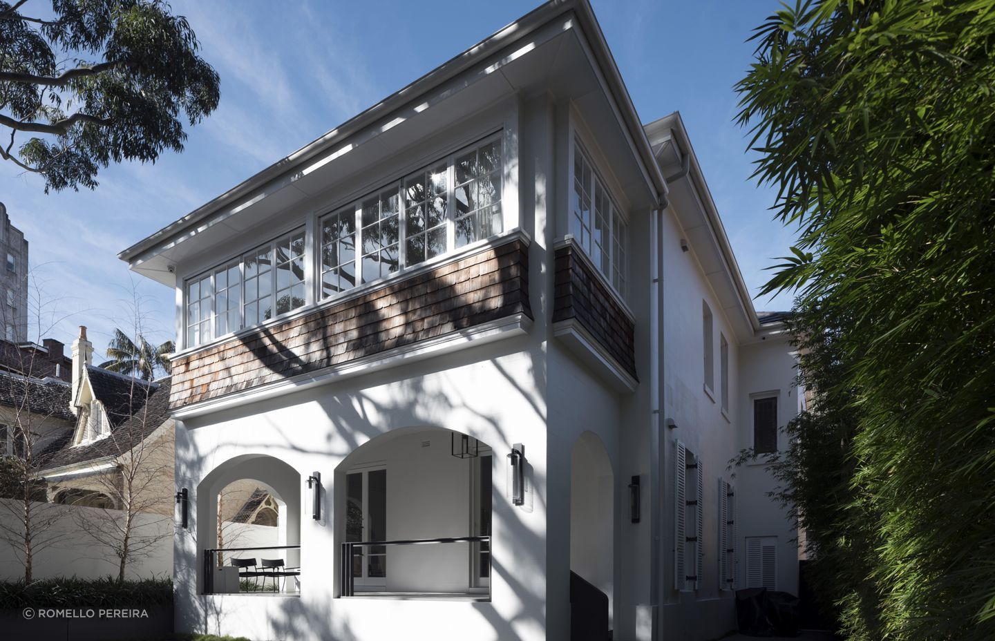 From the street view, the home is revitalised, yet belies the new contemporary interior.