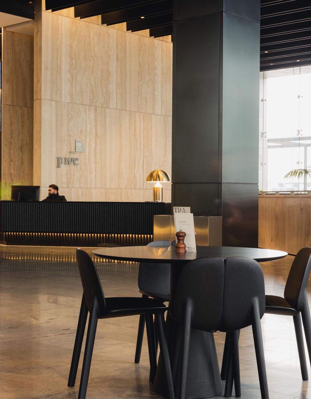 The space feels generous, but is dotted with more intimate pockets for connection.