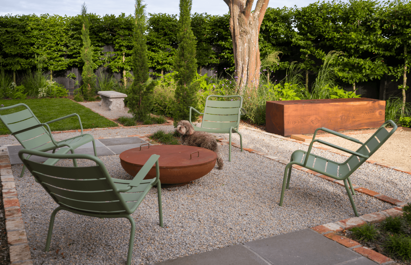 Outdoor living was a significant component of the landscaping.