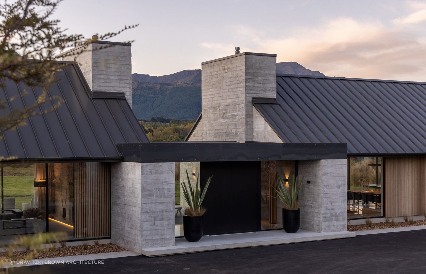 The grand entrance that separates the two pavilions. | Photography: Alister Brown