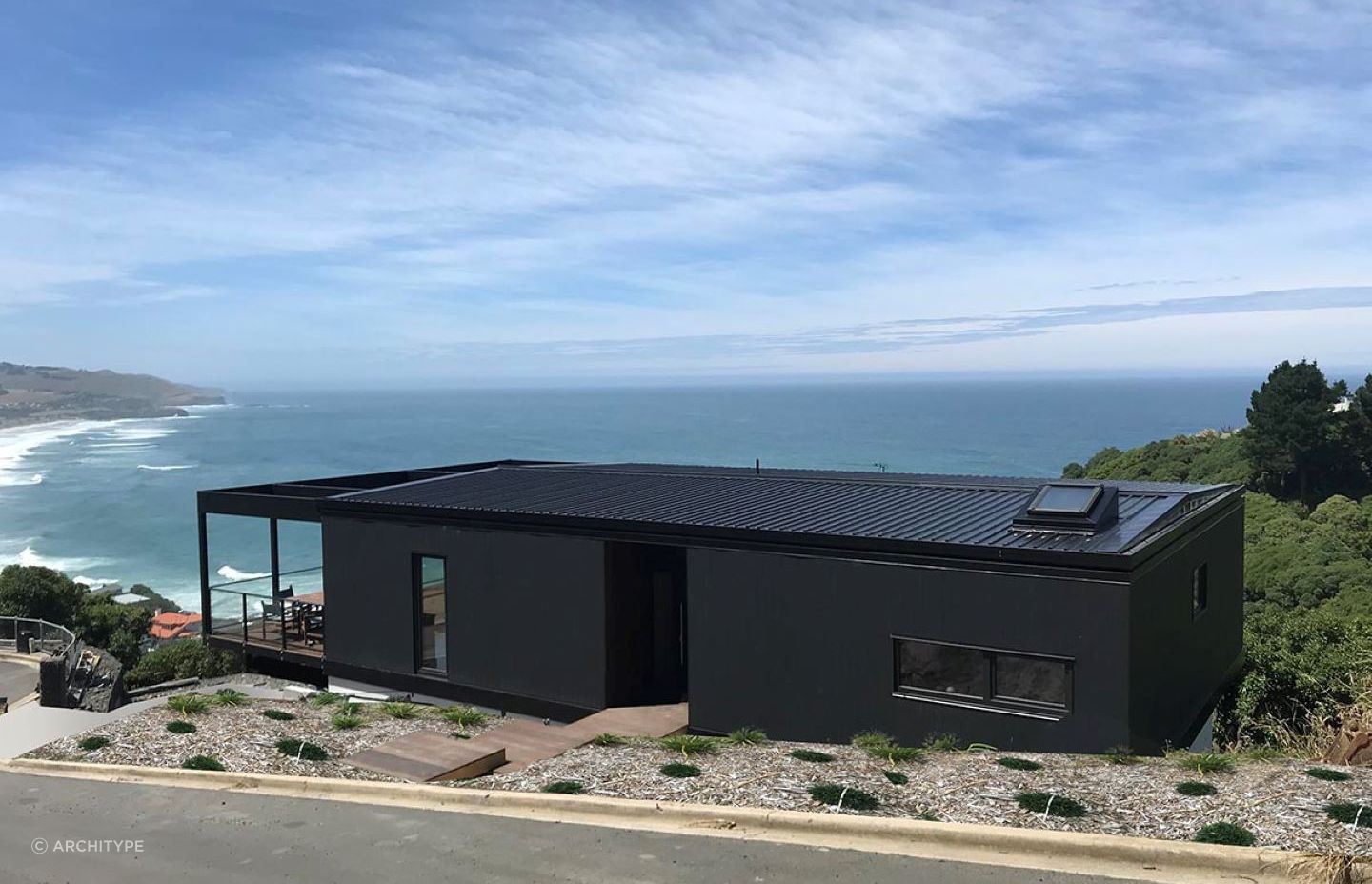 A certified passive house with exquisite views over St Clair Beach in Dunedin.