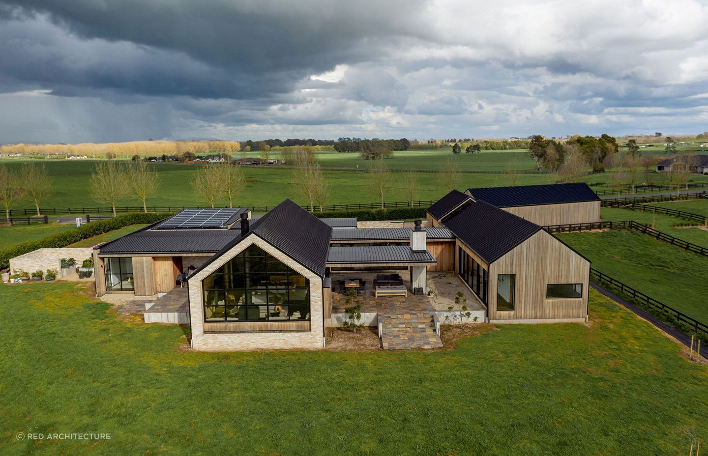 A bird's eye view of the exquisite Stables House — Photography: Nicole Troost &amp; Mark Hamilton.