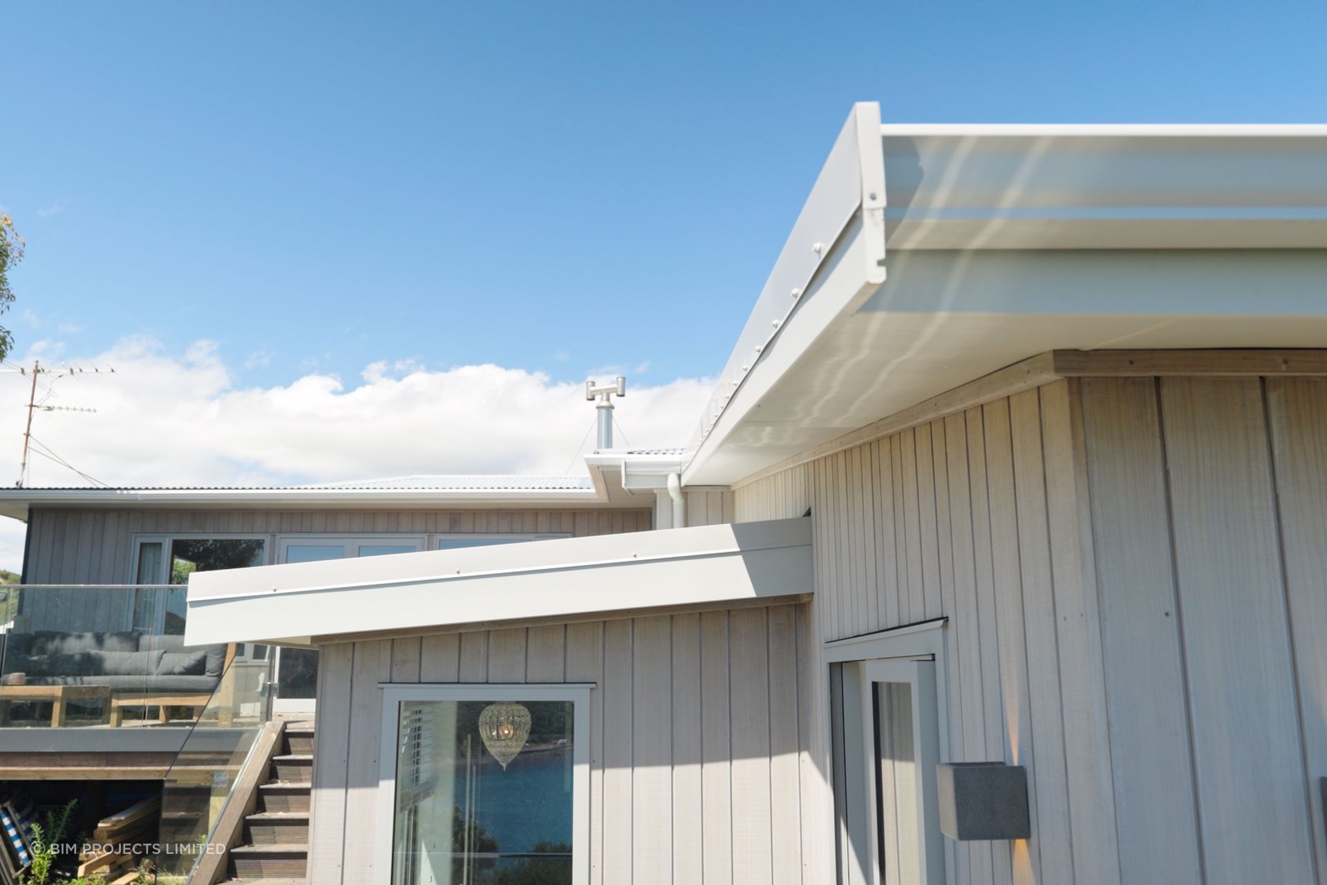 The lower level of the house contains the new extension, while the upper level is the existing home which now connects to a beautiful outdoor entertaining space.