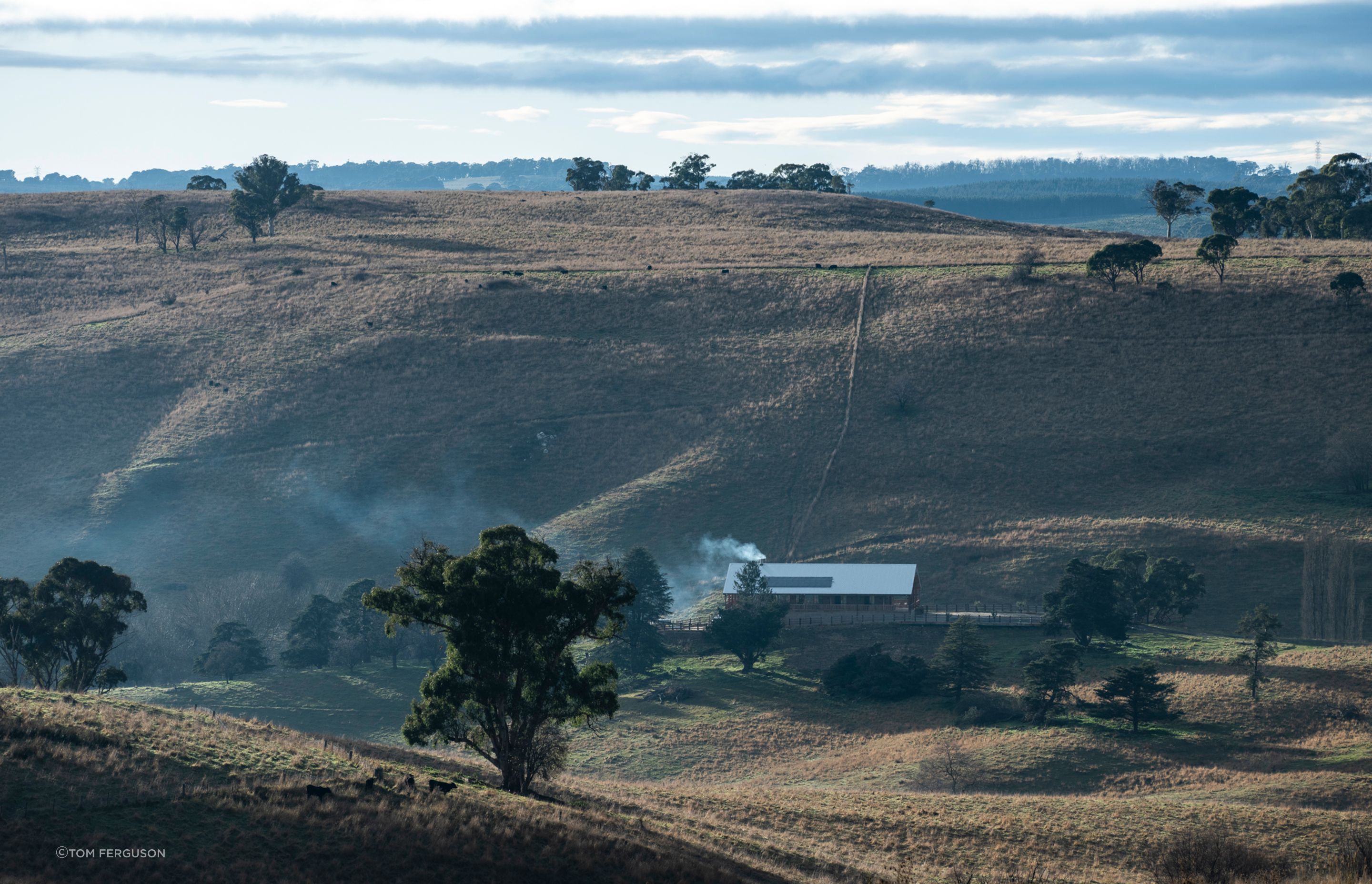 The home is surrounded by rolling hills in the beautiful New South Wales Central Tablelands.