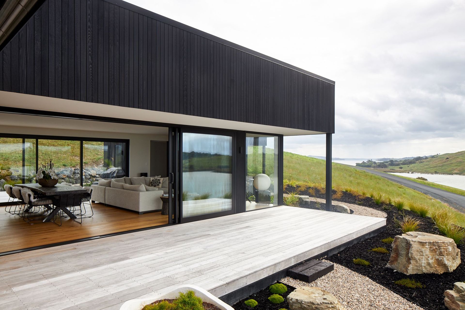 The home is the work of Landmark Homes North Shore Rodney, in collaboration with architect Graeme Campbell.