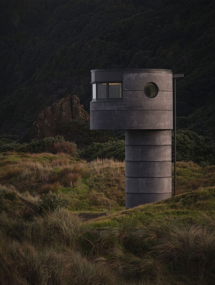 Te Pae's dark, mottled concrete sits beautifully within the wider landscape.