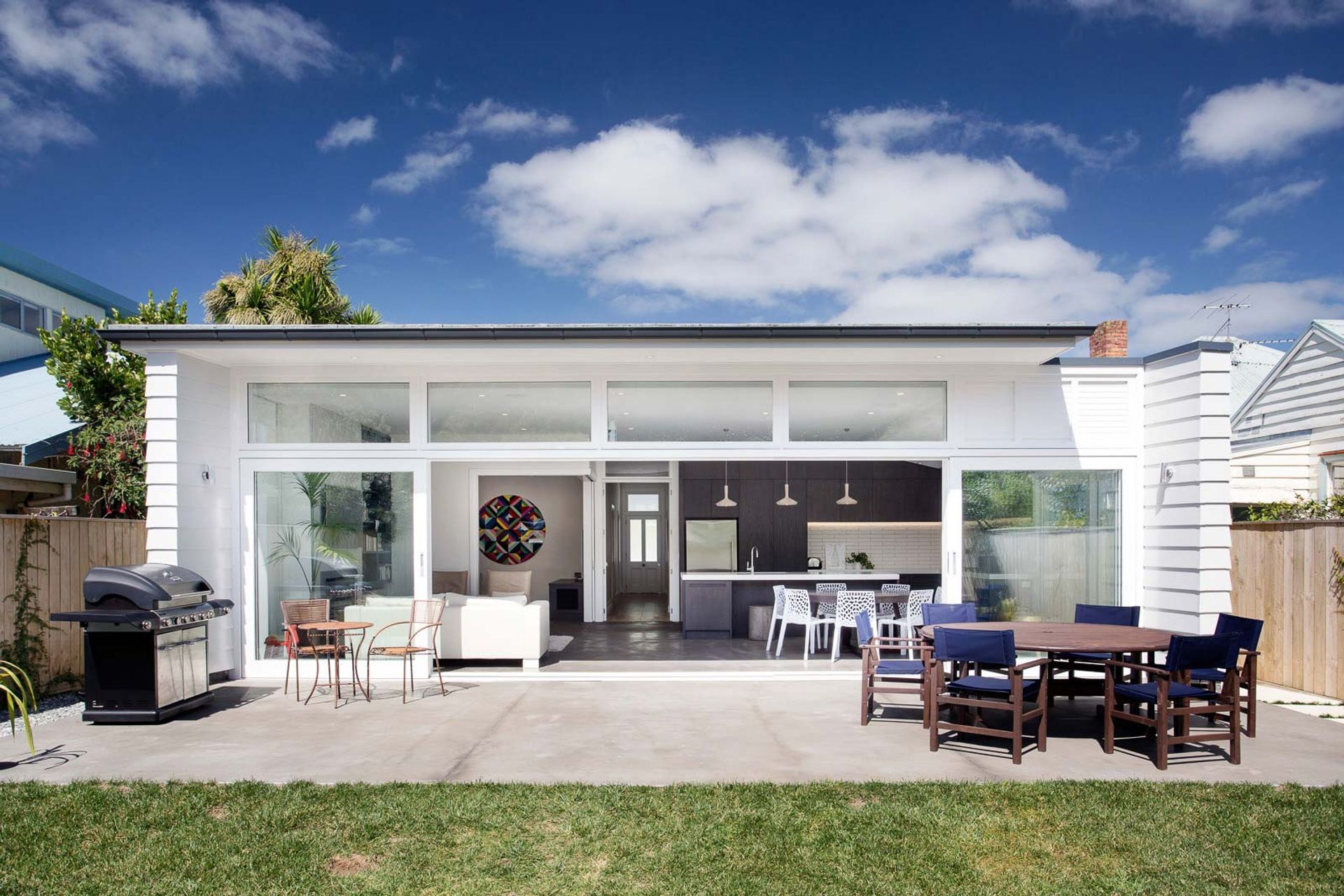 Effortless indoor-outdoor transition gives the homeowners wonderful free-flowing spaces to enjoy.