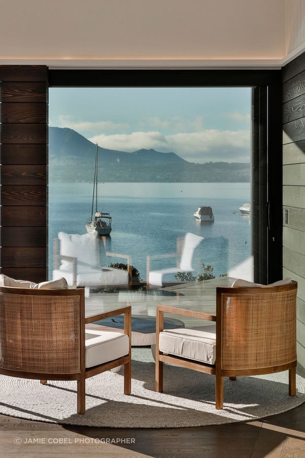 Throughout the home, spaces that invite residents and guests to sit down and enjoy the view have been thoughtfully included.