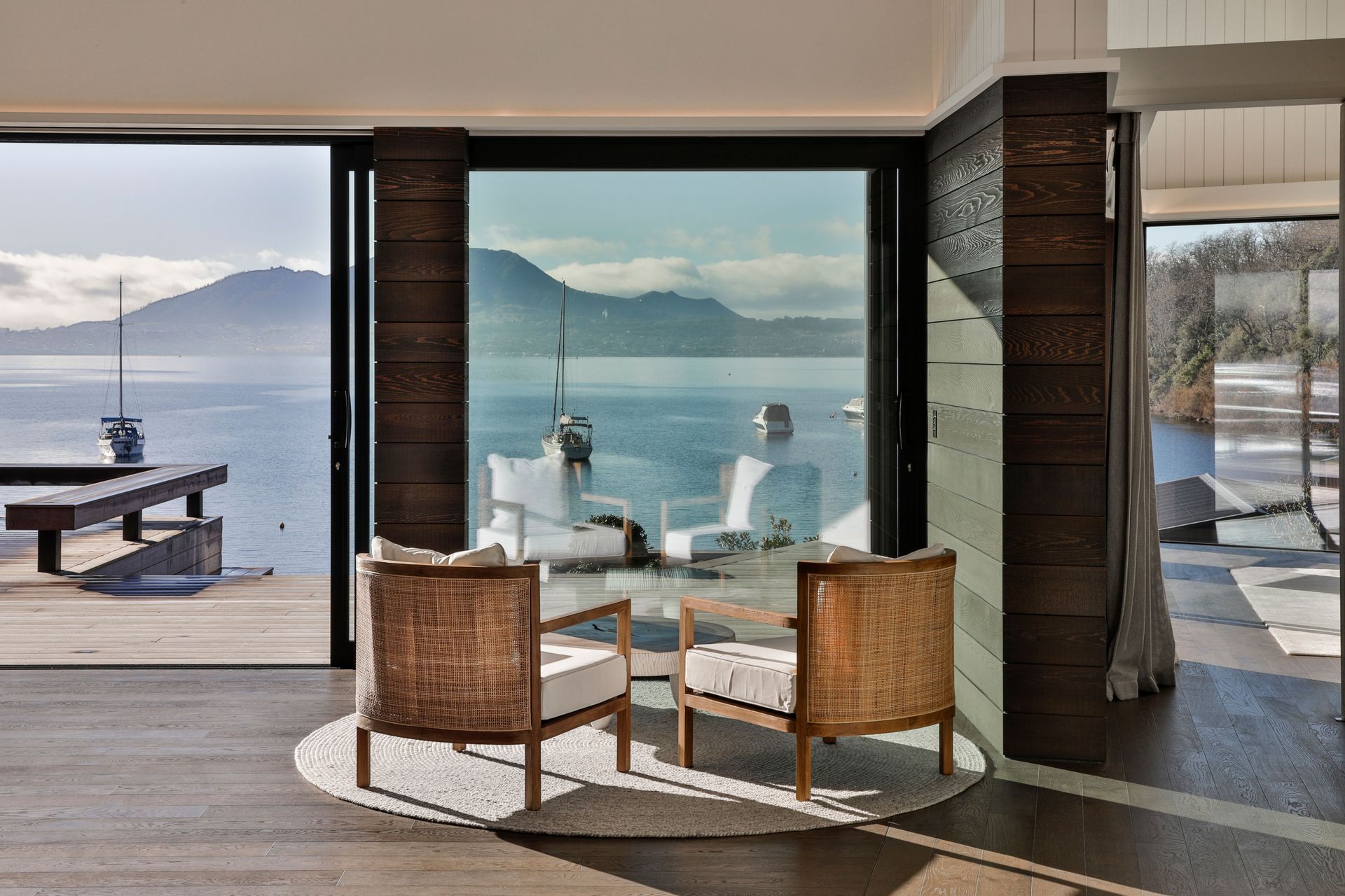 Throughout the home, spaces that invite residents and guests to sit down and enjoy the view have been thoughtfully included.