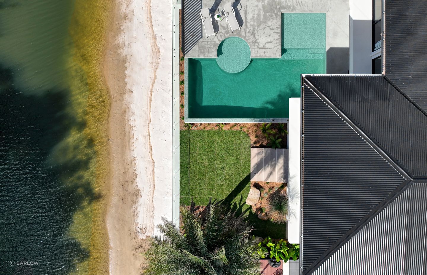 The new build sits on a block just shy of 600sqm.