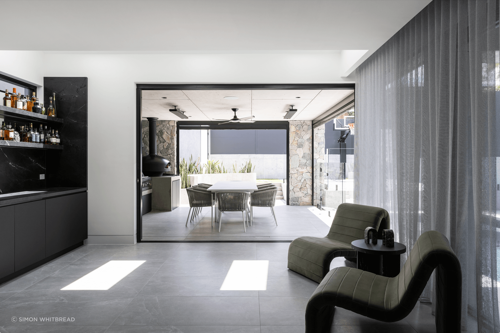 Indoor-outdoor living was another important part of the project.