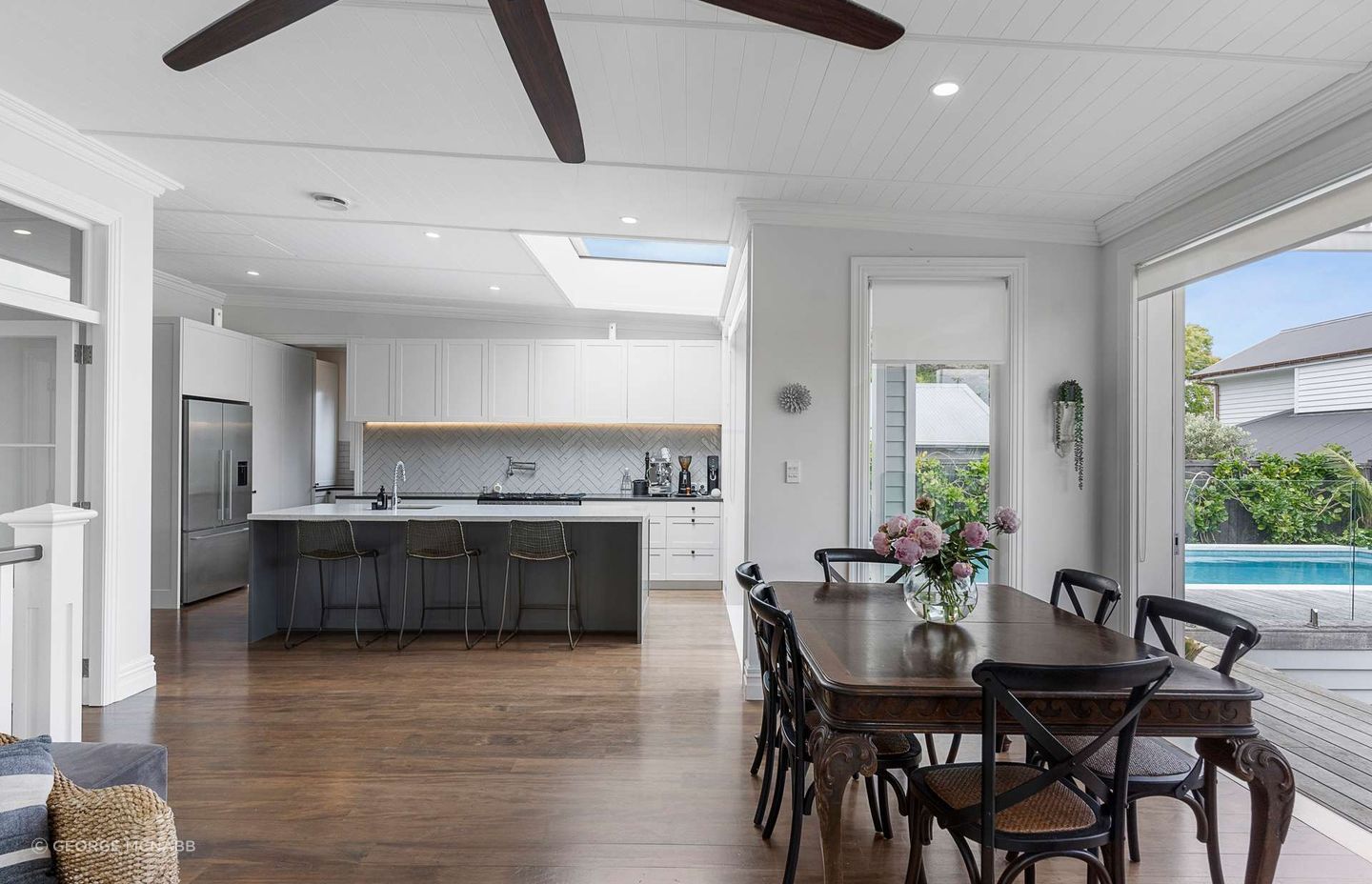 The clients wanted open spaces and easy flow to the outdoor living spaces.