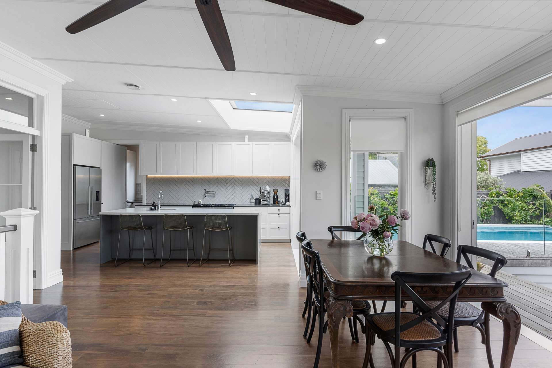 The clients wanted open spaces and easy flow to the outdoor living spaces.