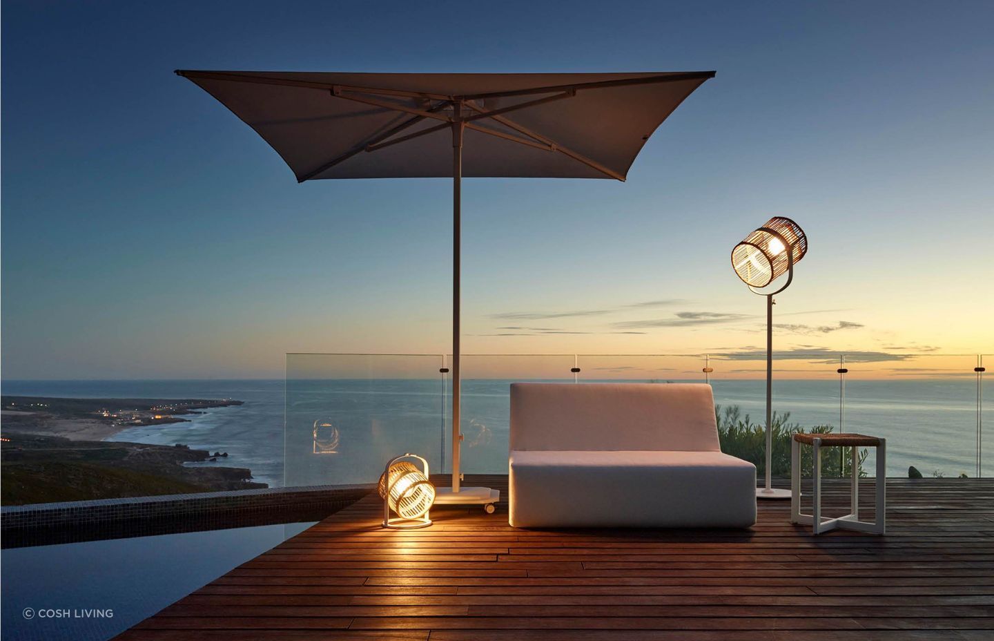 Caractere Centre Pole Umbrella is a contemporary style statement for the modern home