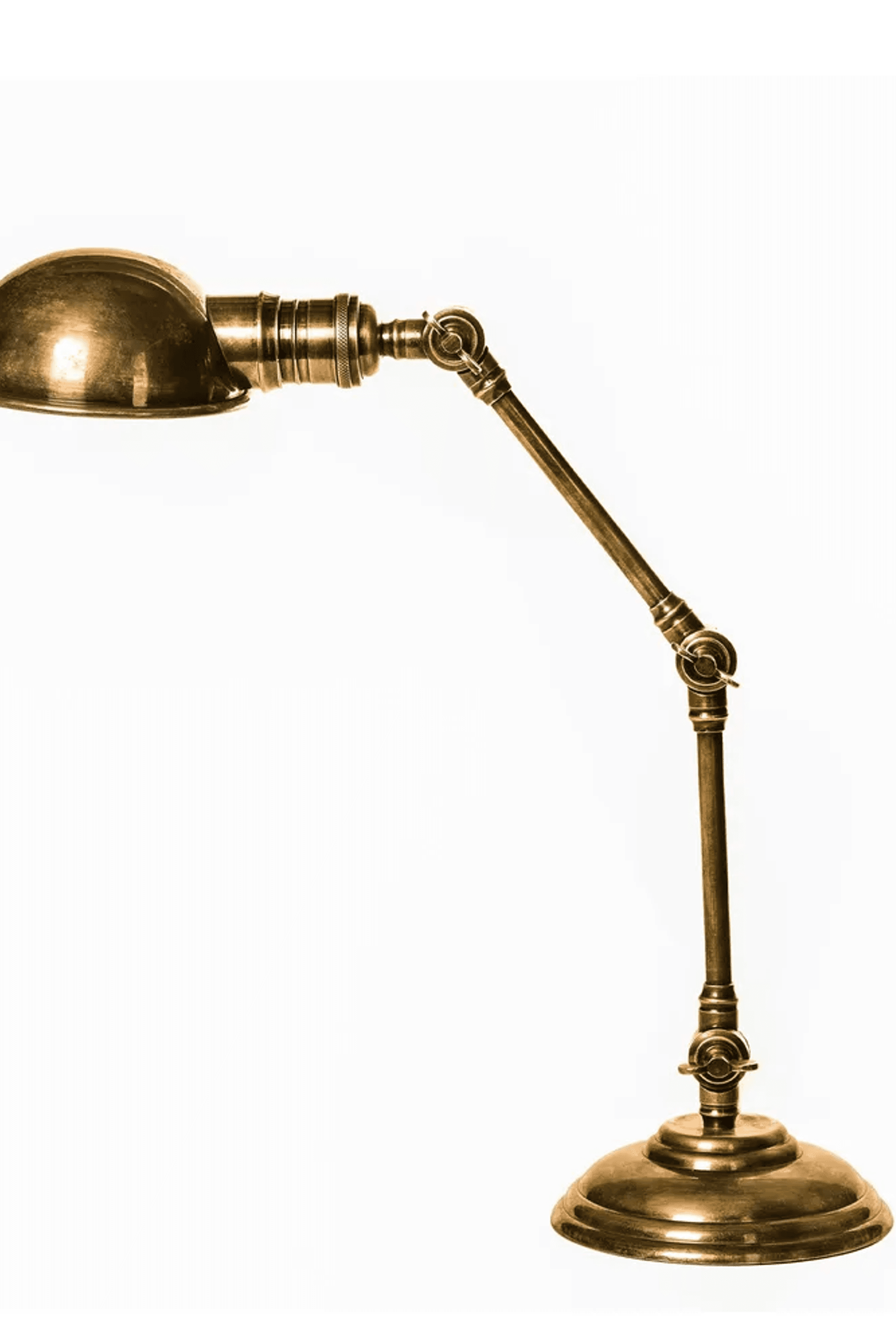 Stamford desk lamp in antique brass by Florabelle Living