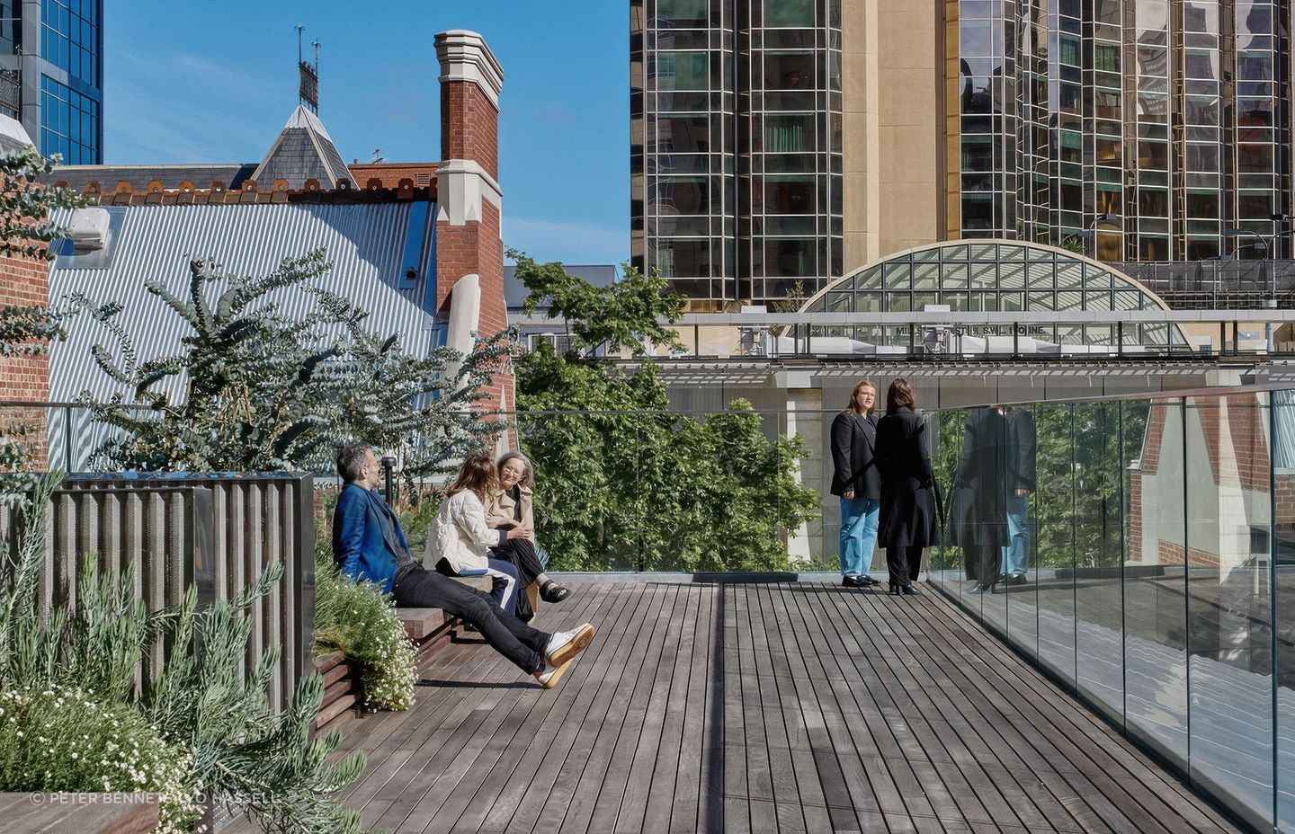The rooftop's urban garden is a place to take a breather amongst nature in the middle of the city.