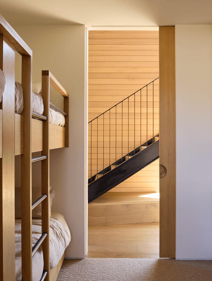The use of timber is carried throughout the custom details of the home.