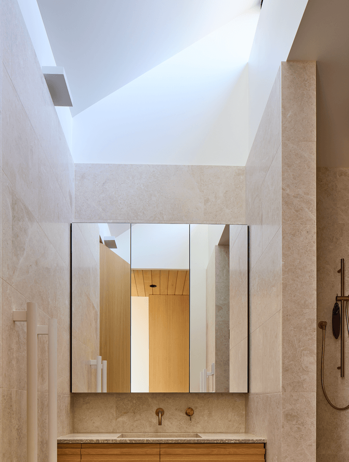 The neutral colour scheme continues throughout the home.