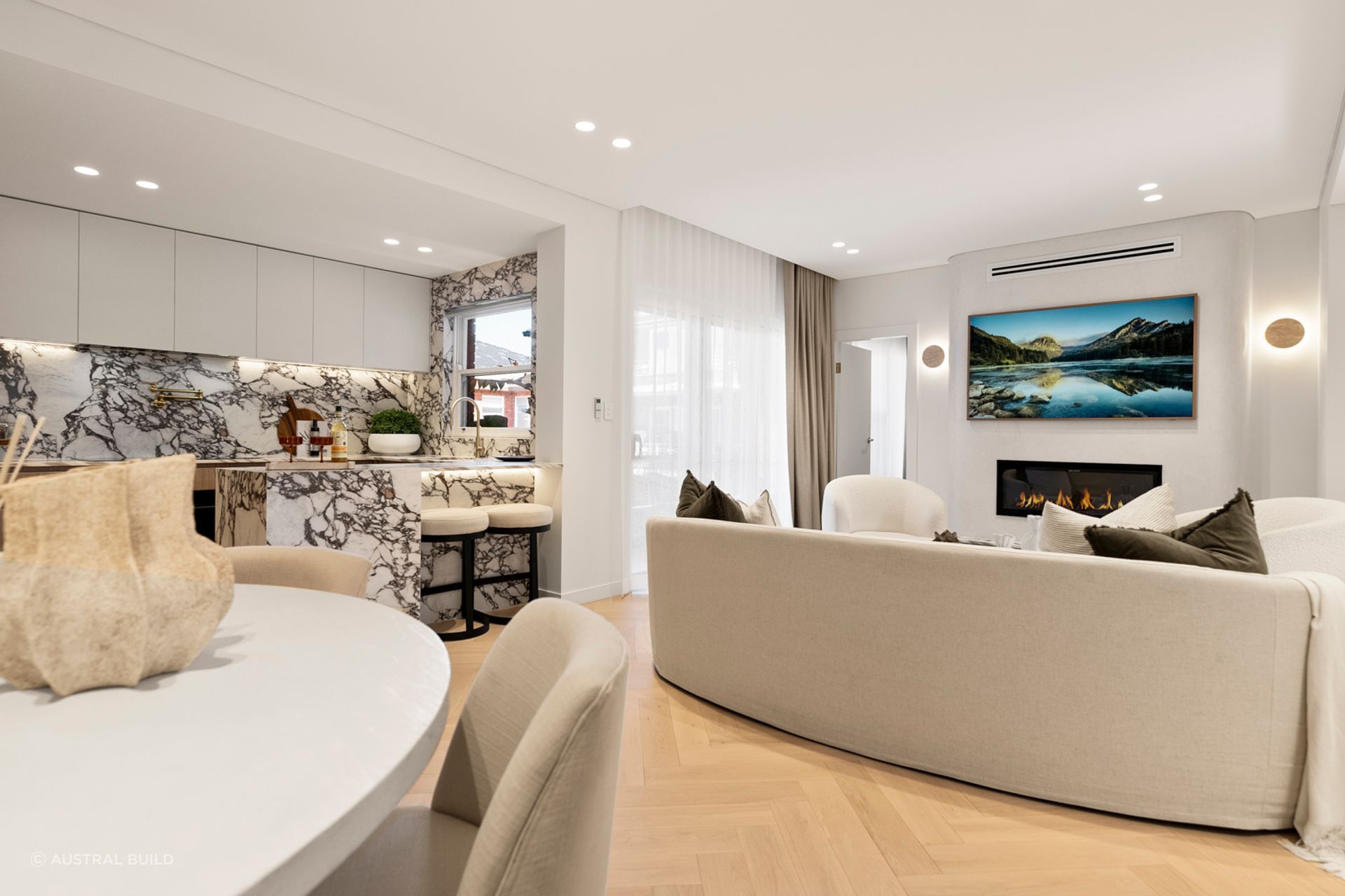 From outdated to fresh and modern, the apartment was transformed in under two months.