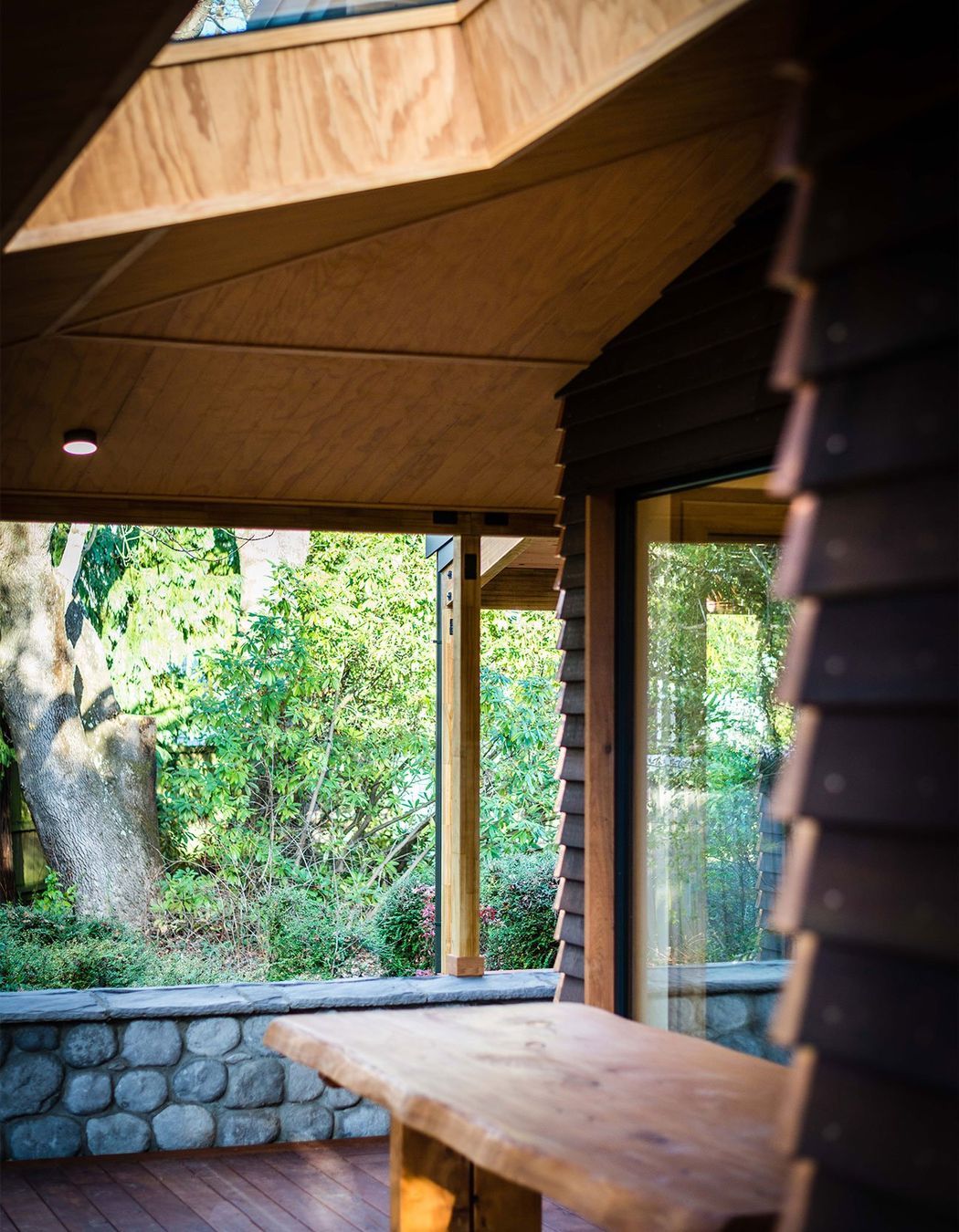 There is a seamless connection between interior and exterior spaces.