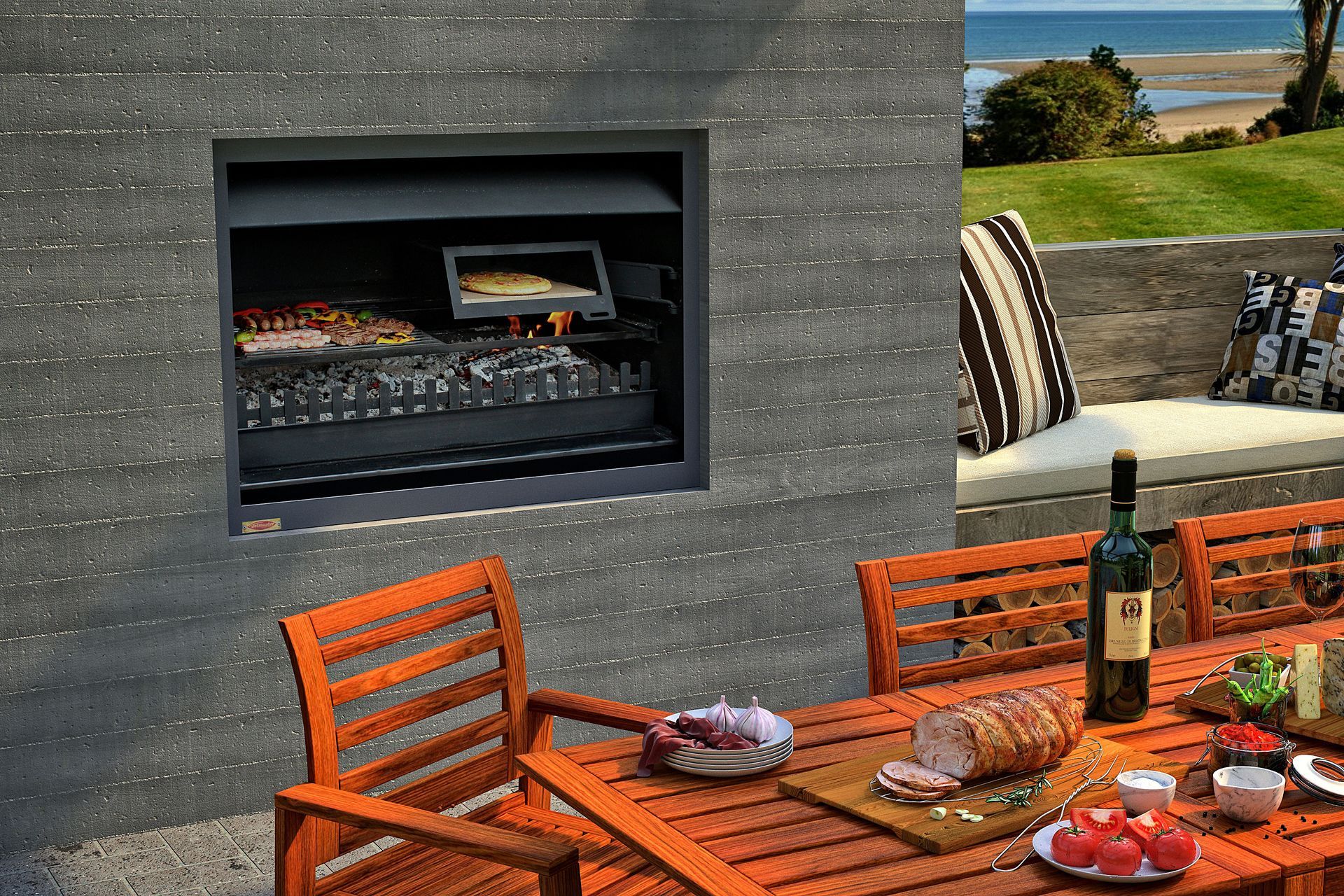 Jetmaster Quadro Outdoor Wood Fire