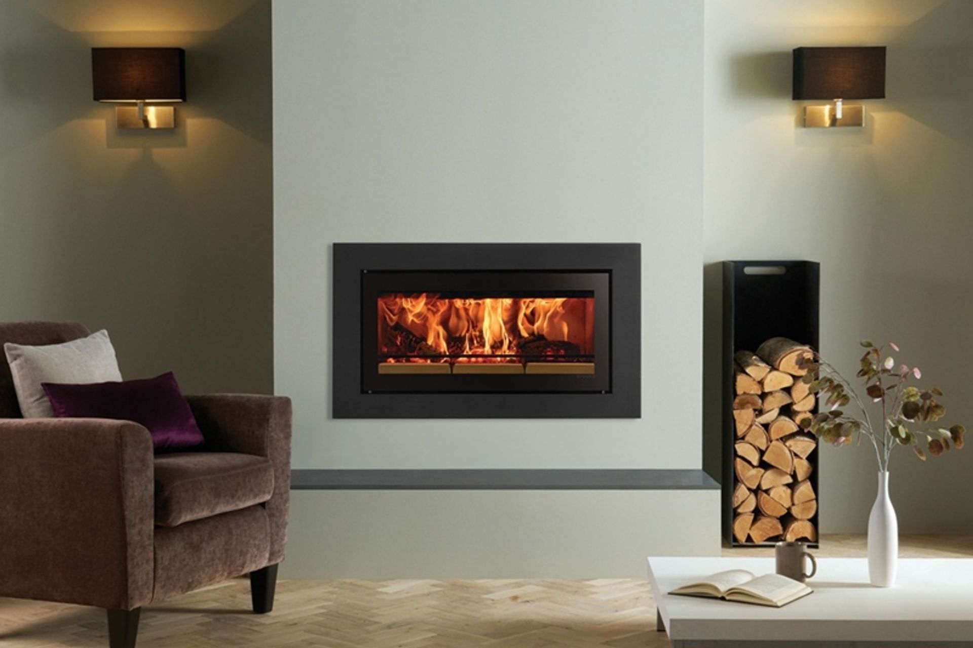 A freestanding option for a modern office foyer or reception.