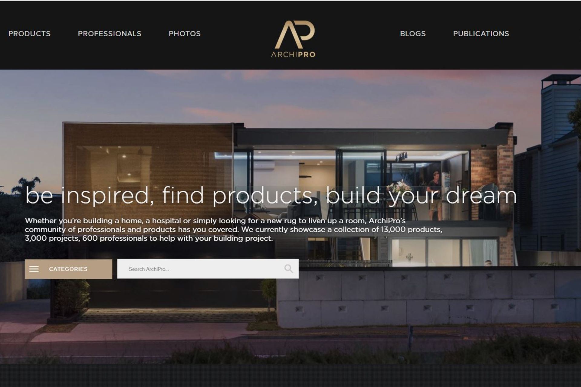 The ever evolving ArchiPro homepage