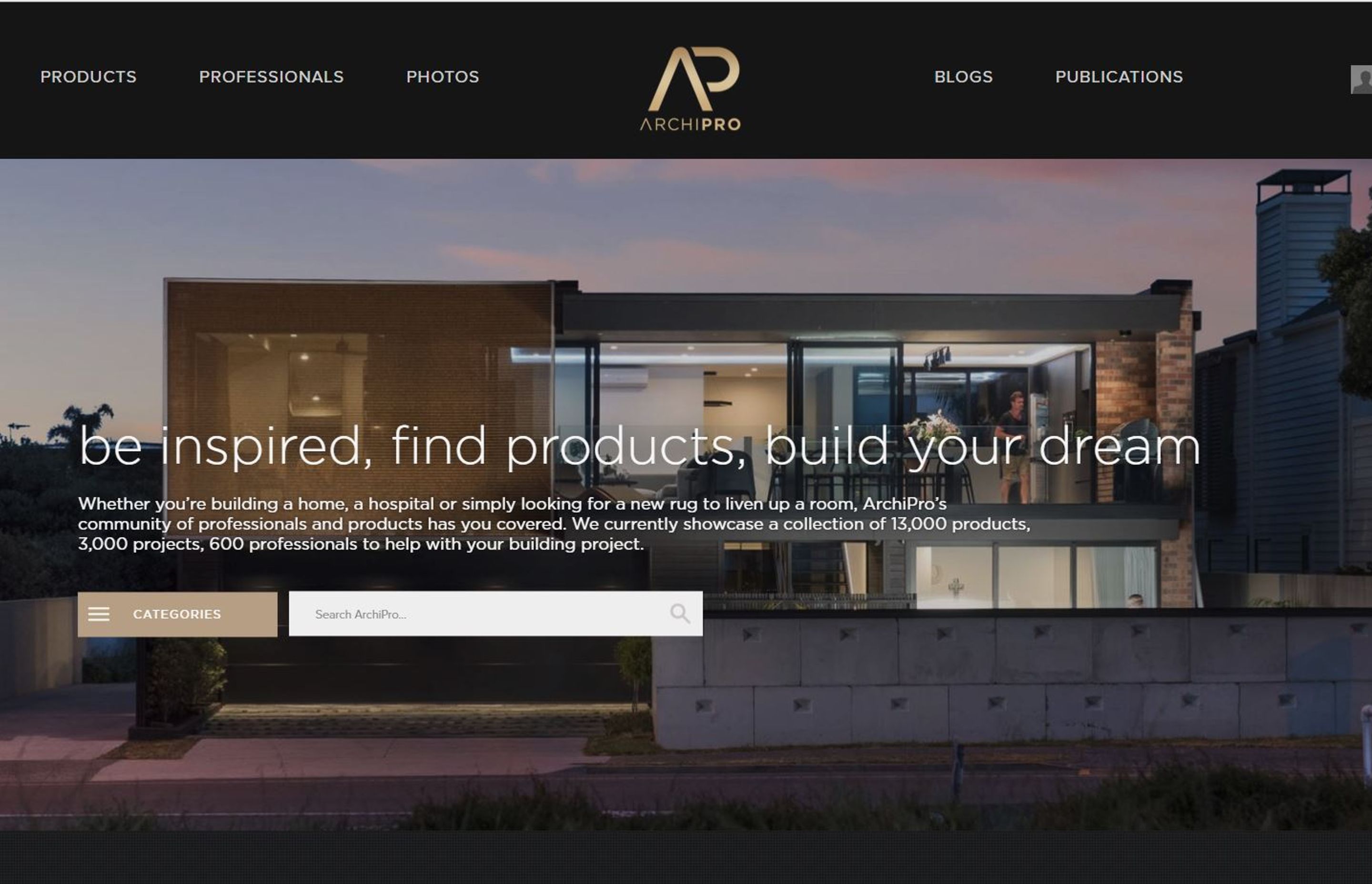The ever evolving ArchiPro homepage