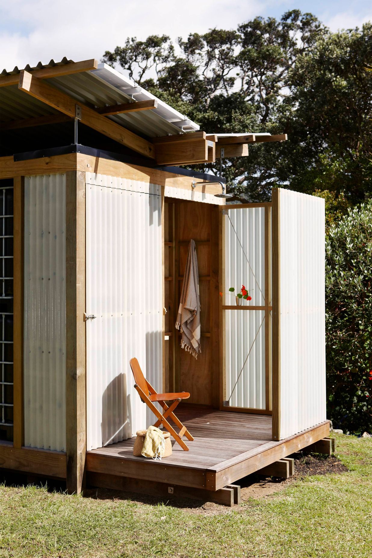 This Utility Shed by Herbst Architects has a built-in outdoor shower.