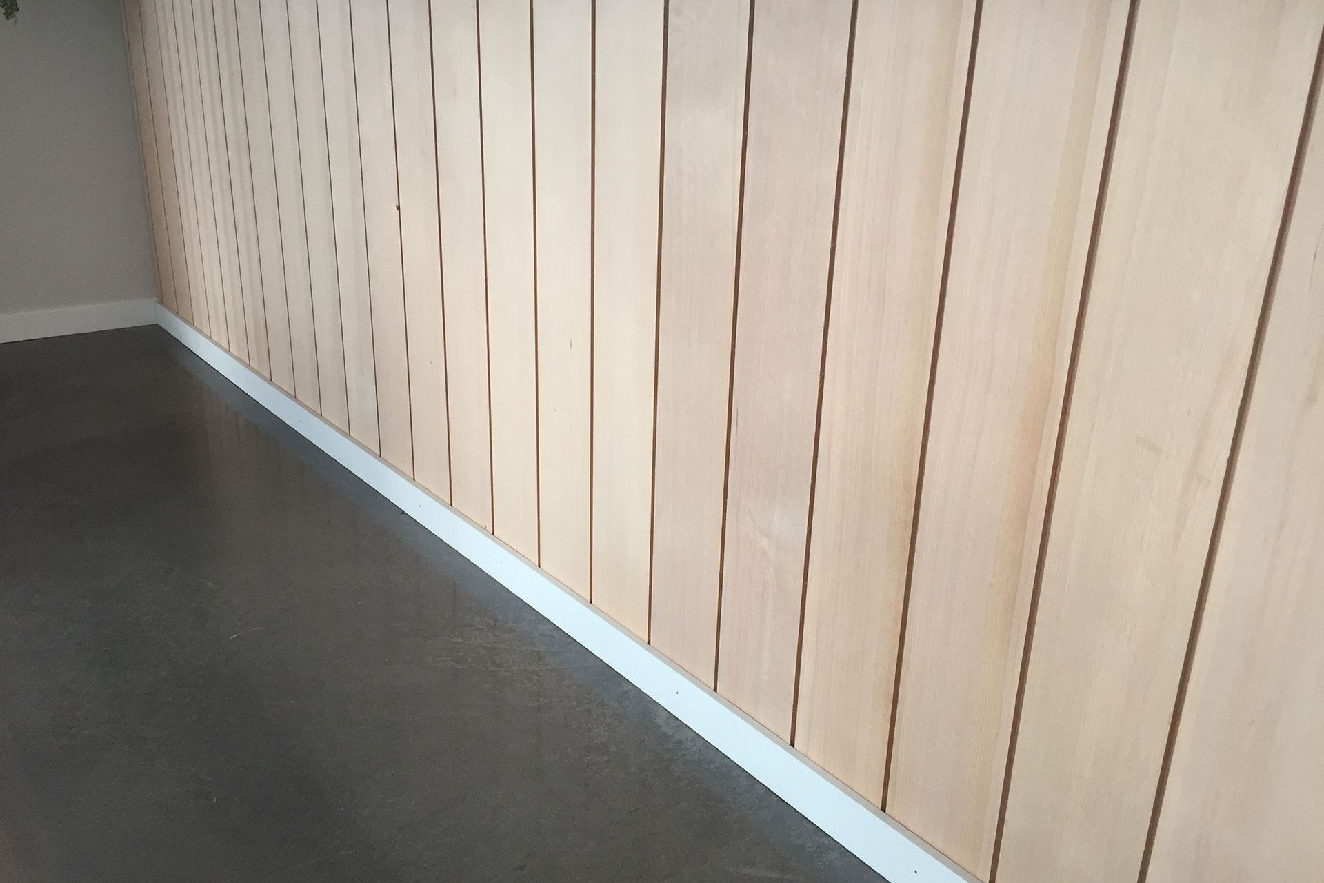 Western hemlock used for an interior feature wall.