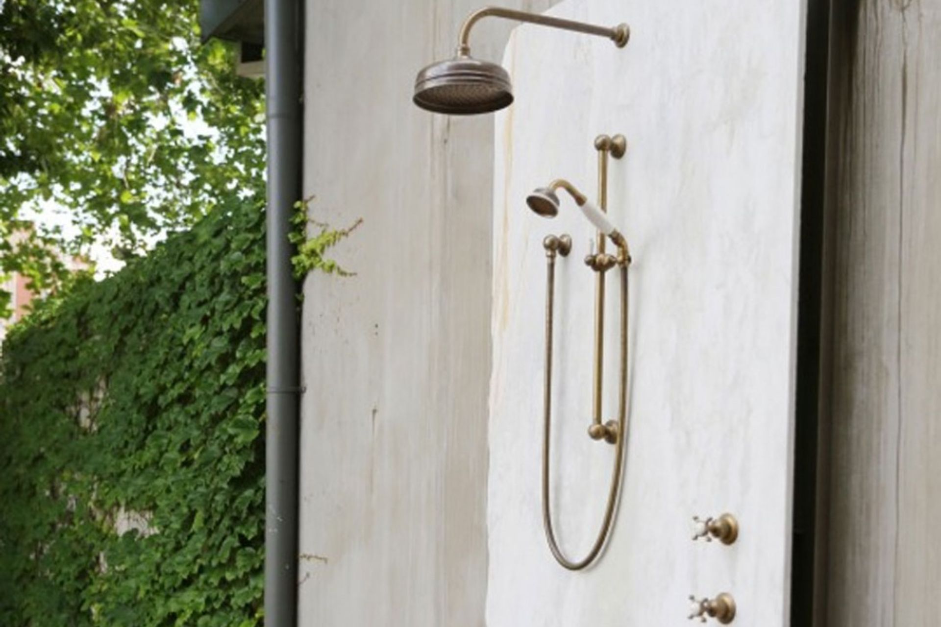 Perrin &amp; Rowe Outdoor Showers are made to withstand salt and sun
