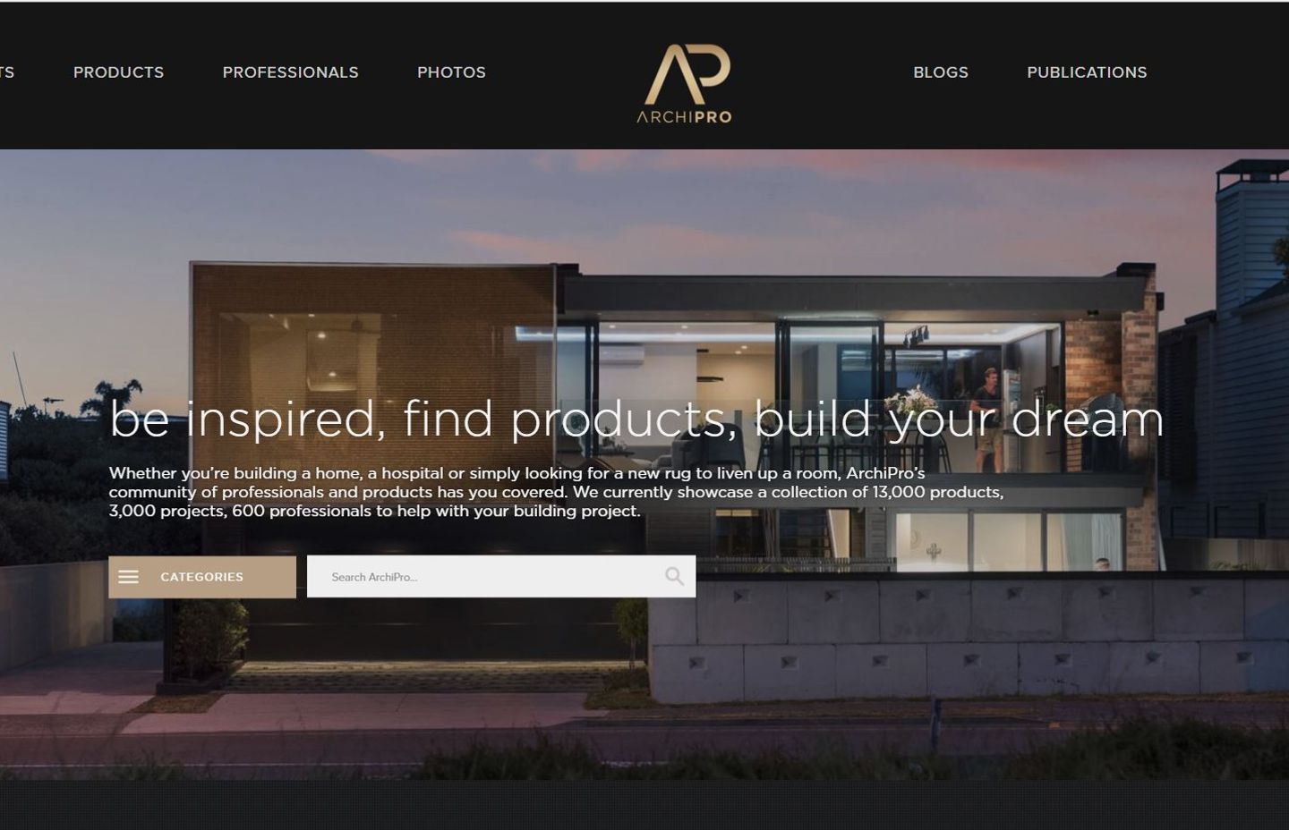 The ever evolving ArchiPro homepage