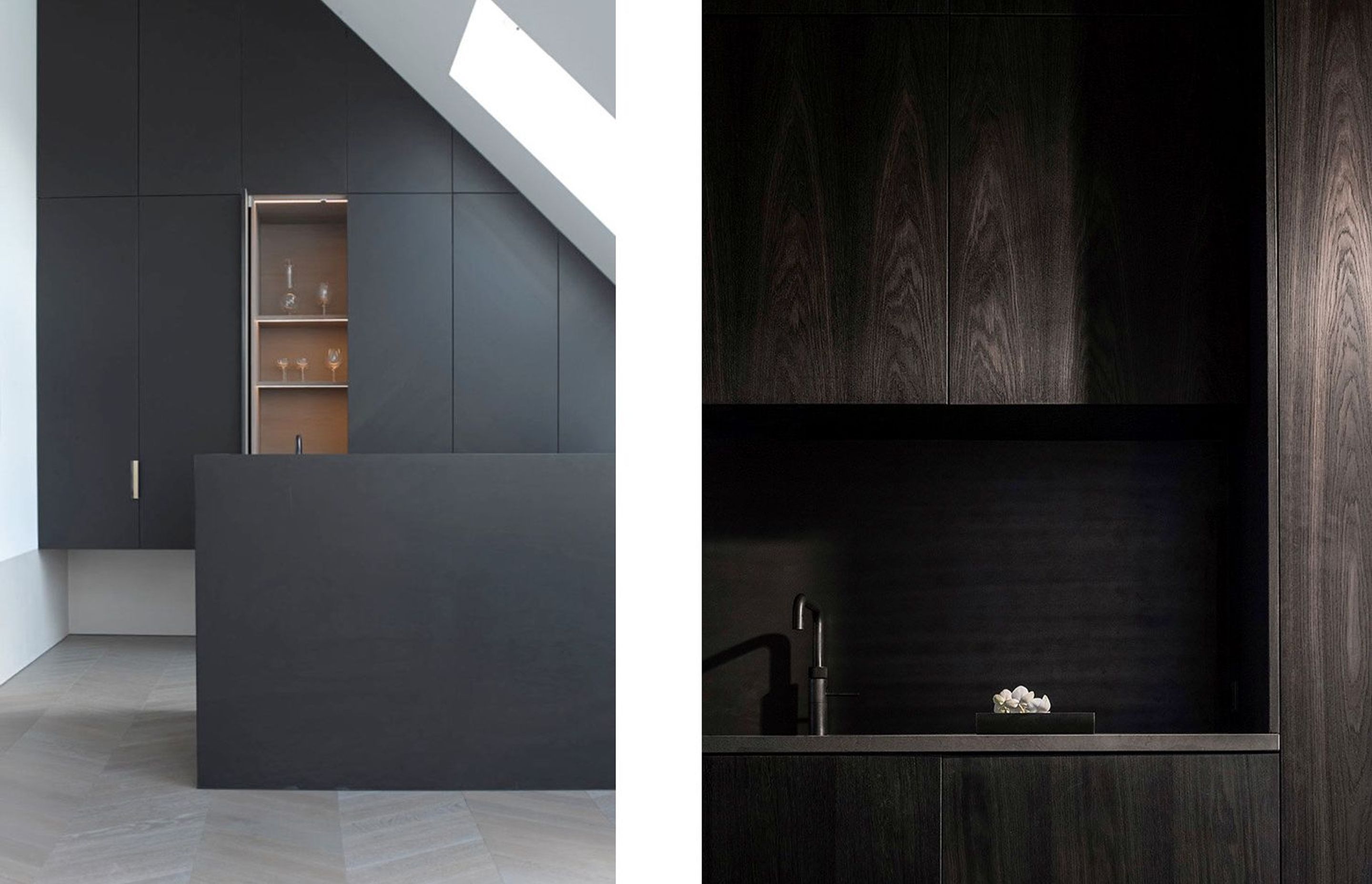 Left: Wassergasse Loft by Bernd Gruber, Right: Norm Architects for ‘Menu’
