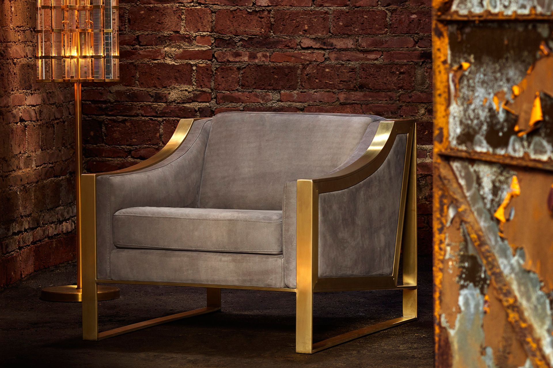 The Wall Street Armchair is a twist on a classic form, with ultra-comfortable seating