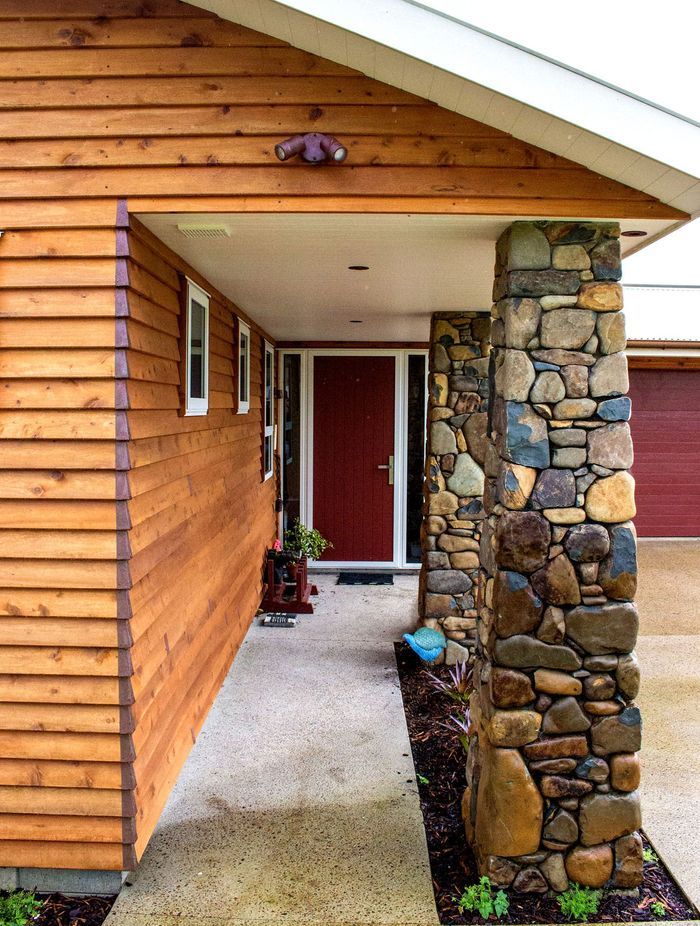 Stunning Macrocarpa/Cypress cladding used in the Buckton House.