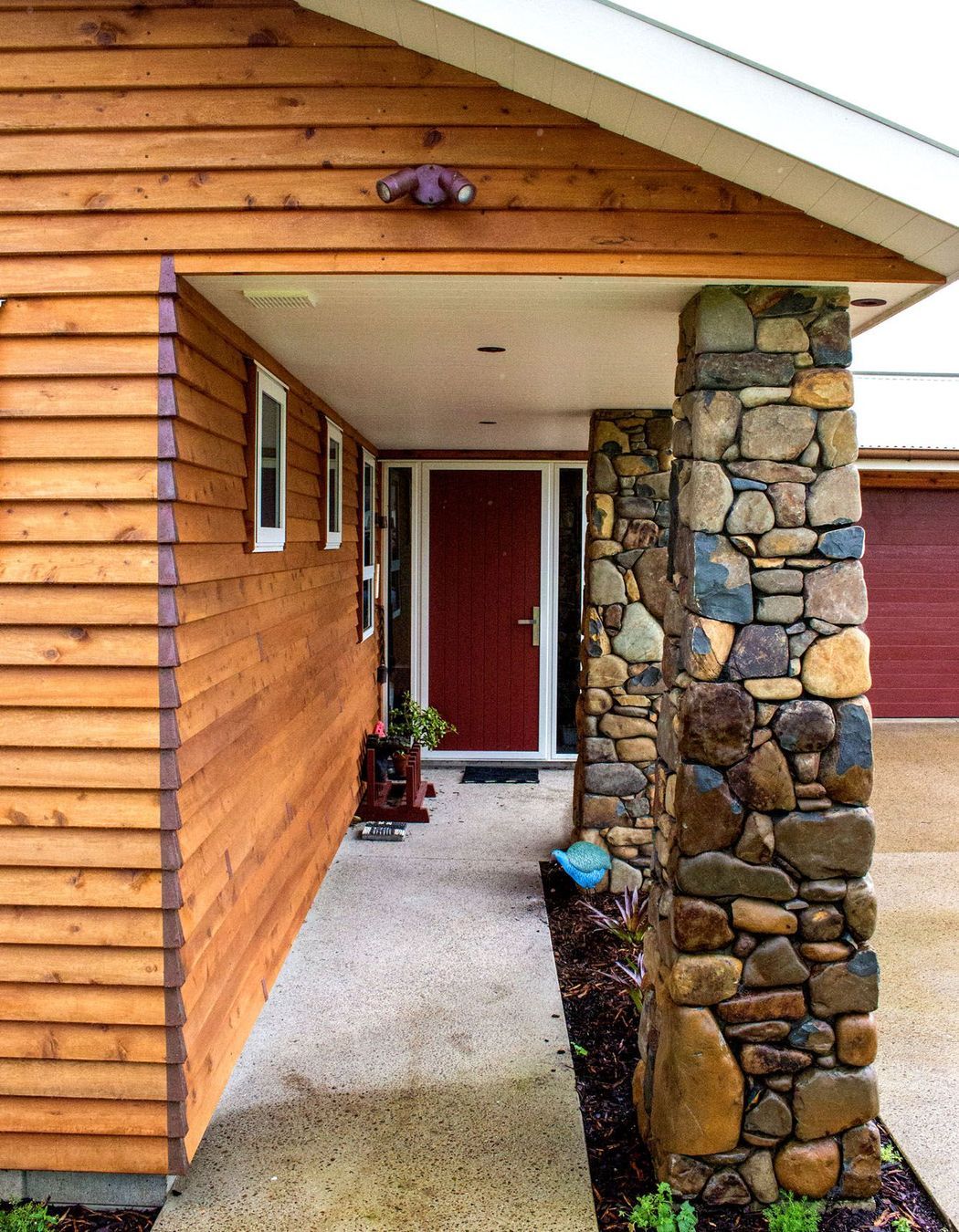 Stunning Macrocarpa/Cypress cladding used in the Buckton House.