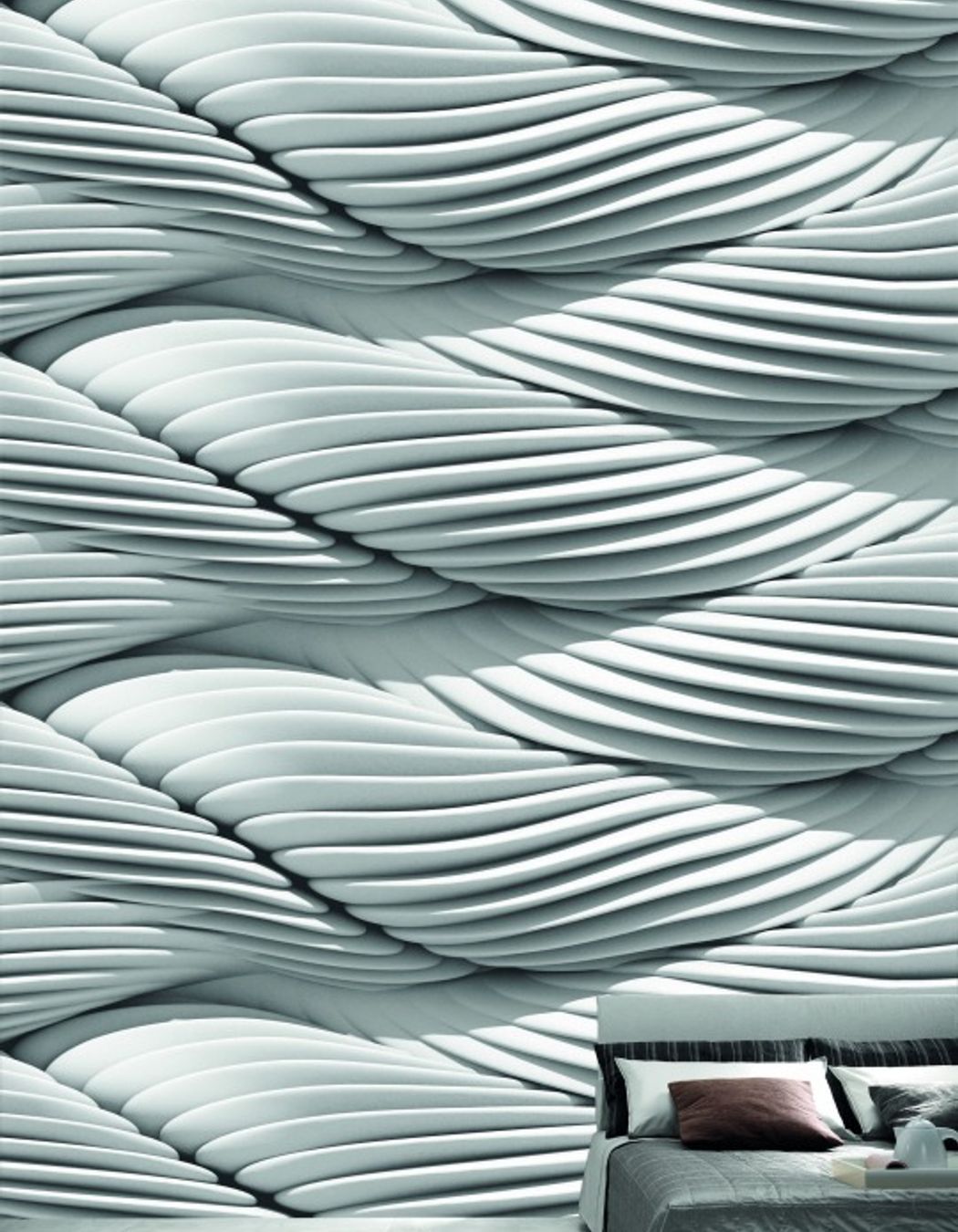 Ava 3D Waves Wallpaper