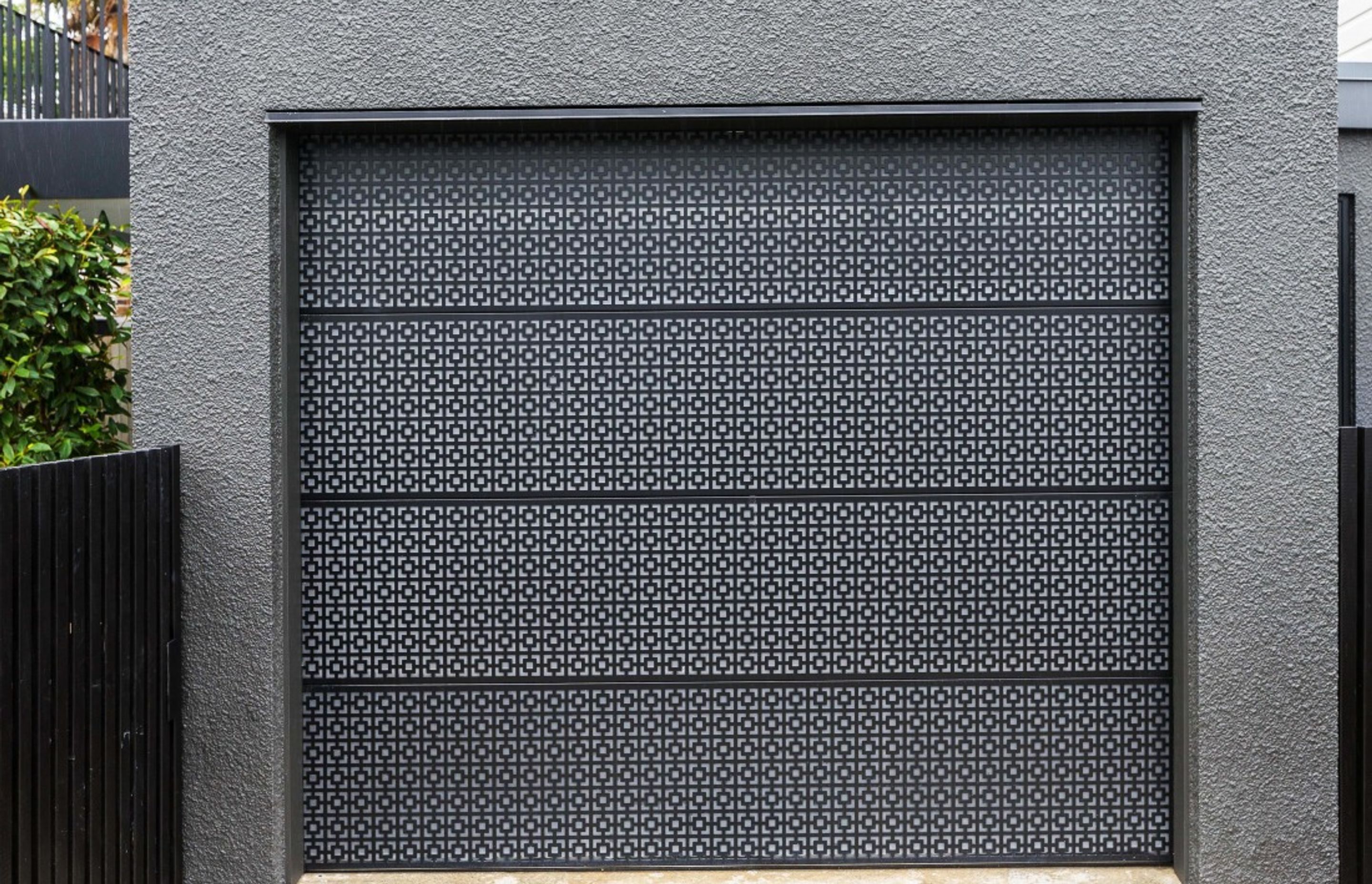 Laser cut garage door