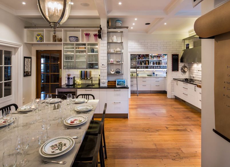 1920's New York City Deli style meets light industrial kitchen