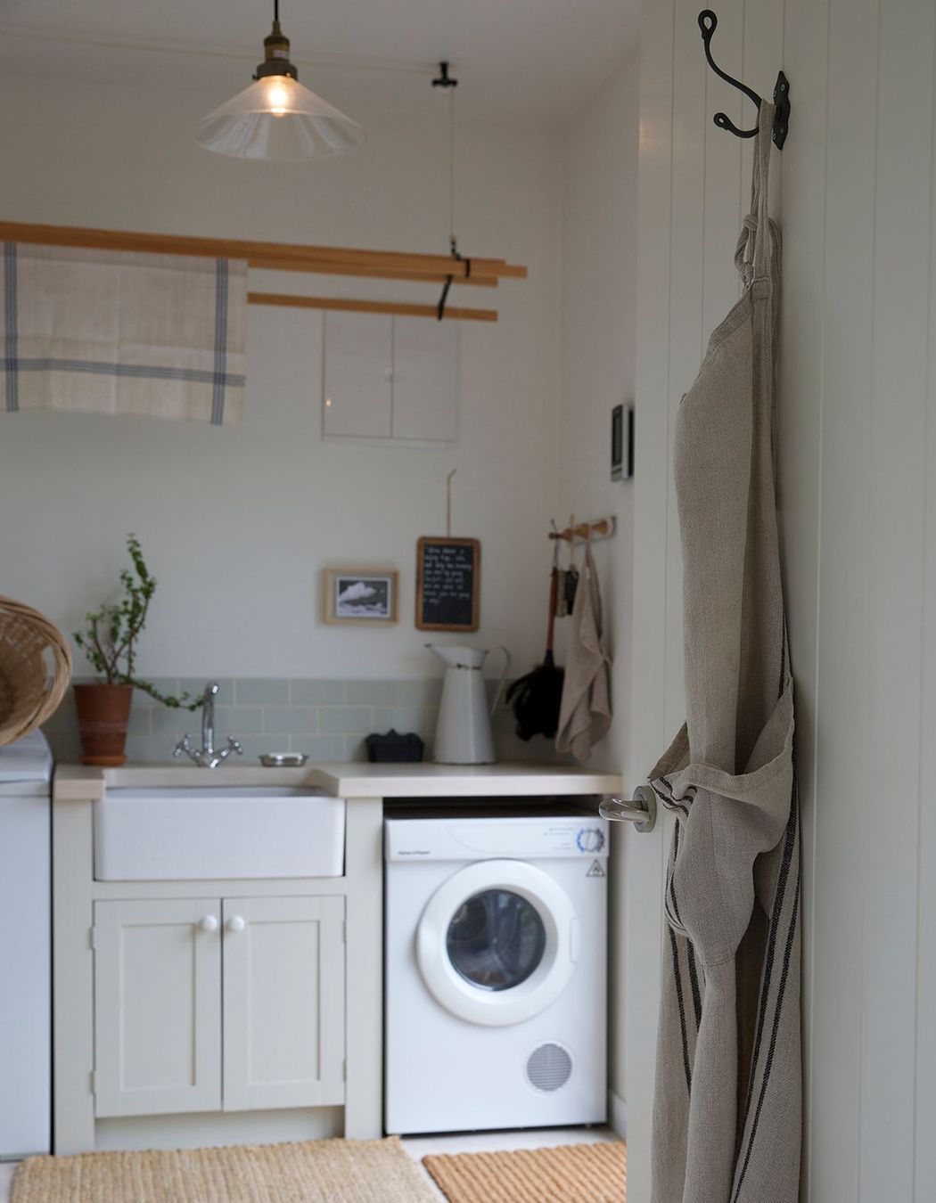The laundry off the kitchen has access to the garden.