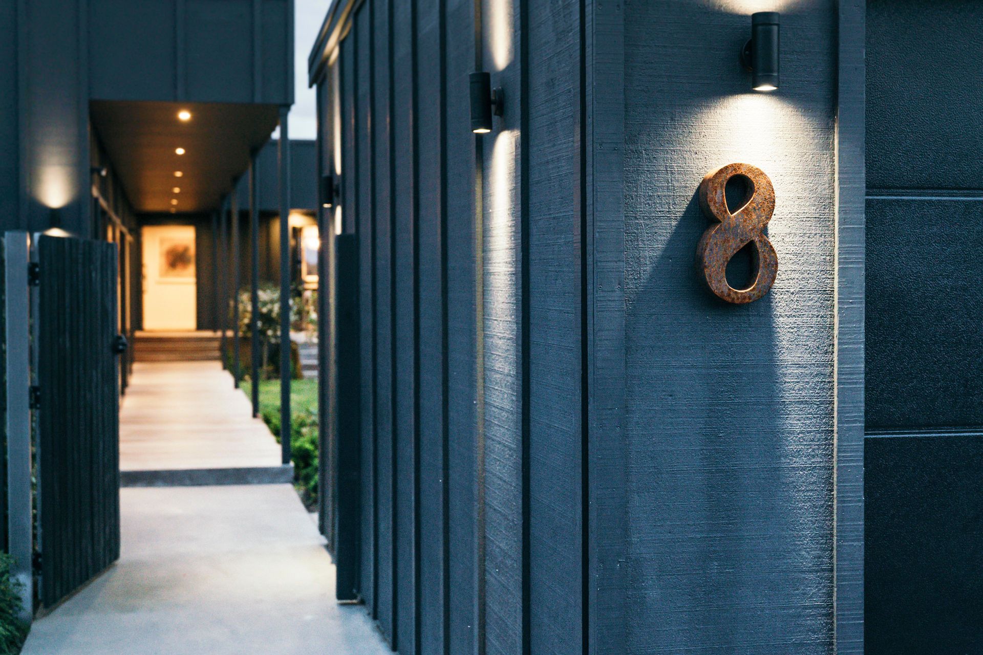 The garage also serves to reinforce the sightline from the entry to the front door.