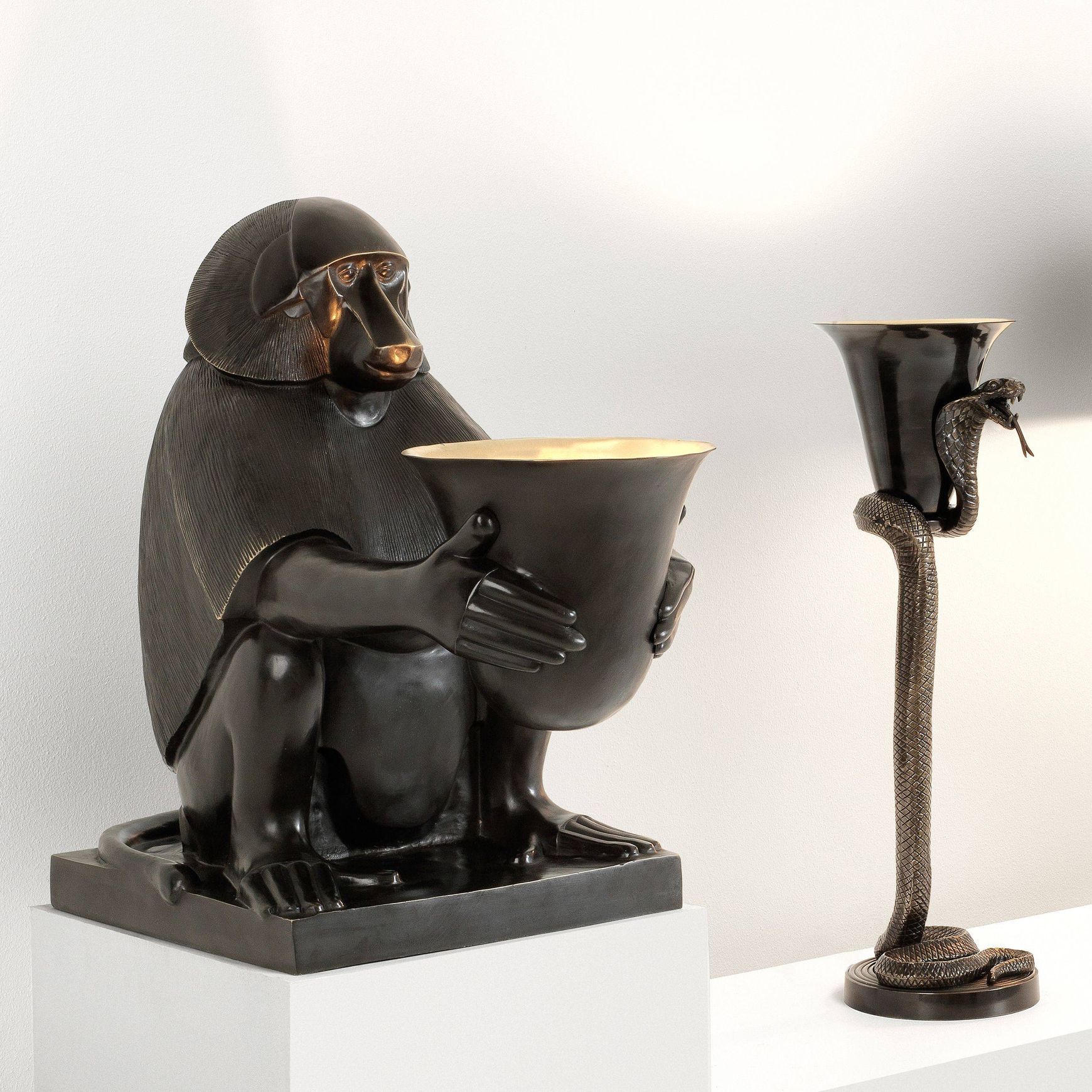 Art Deco Monkey  Table Lamp