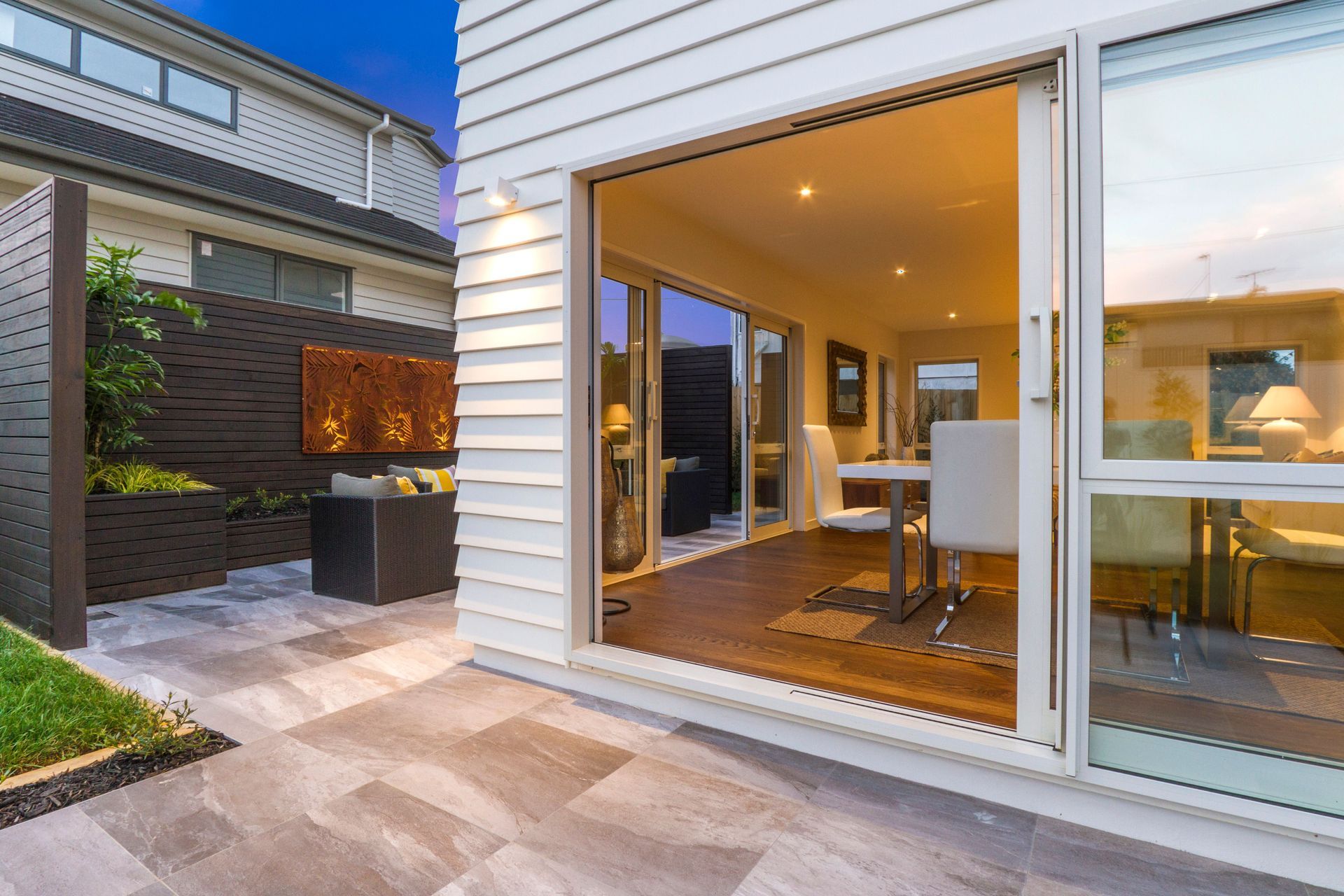 Belmont Terrace - This home was installed with Solid American White Oak flooring, finished with oil in 'Light Walnut' and Waterborne Polyurethane