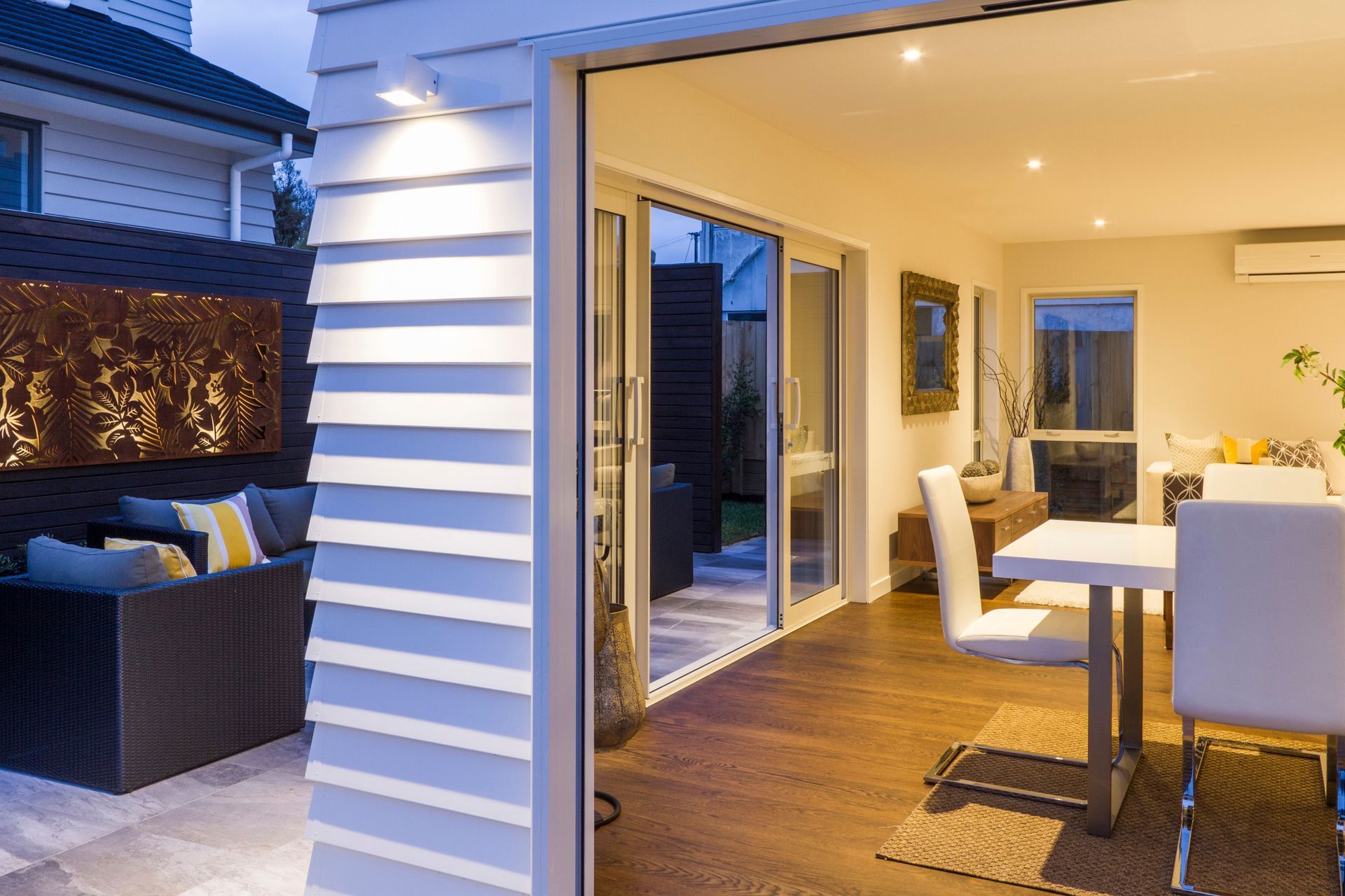 Belmont Terrace - This home was installed with Solid American White Oak flooring, finished with oil in 'Light Walnut' and Waterborne Polyurethane