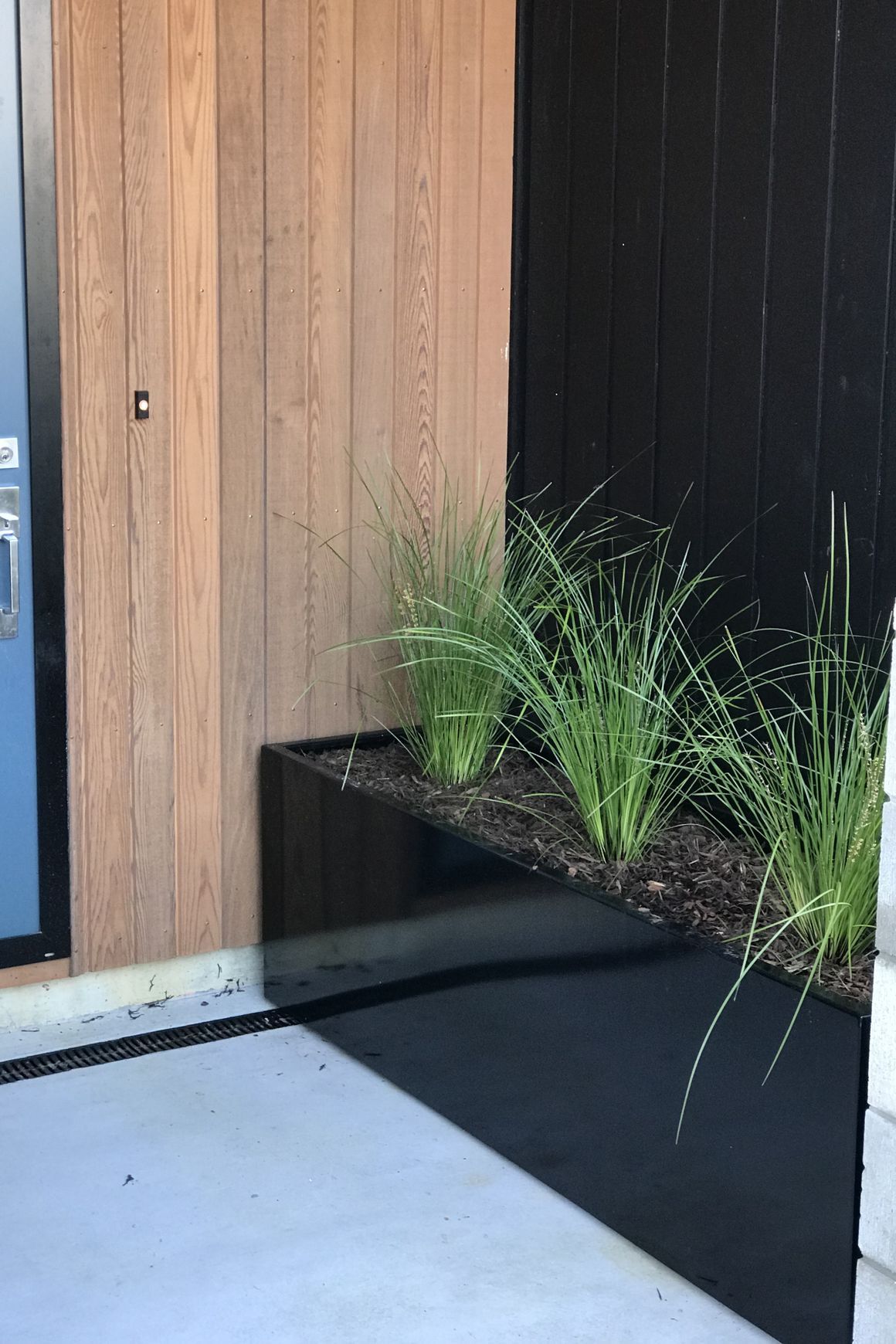 Black Powdercoated Trough Planter 1400