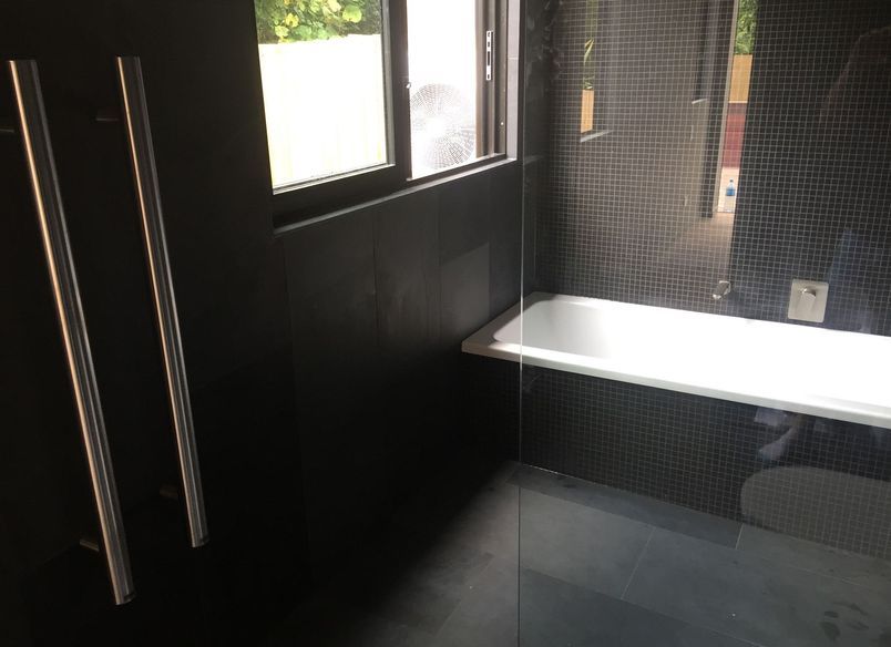 Black Tiled Bathroom