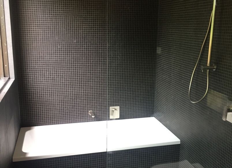 Black Tiled Bathroom