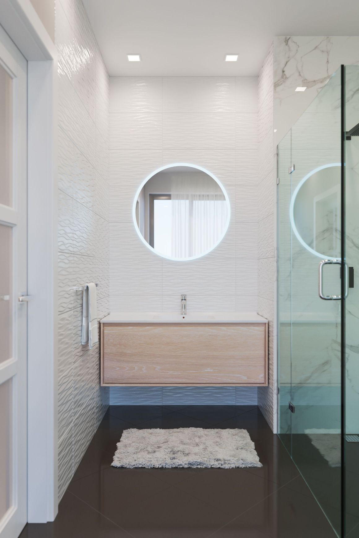 Broadway Round LED Mirror